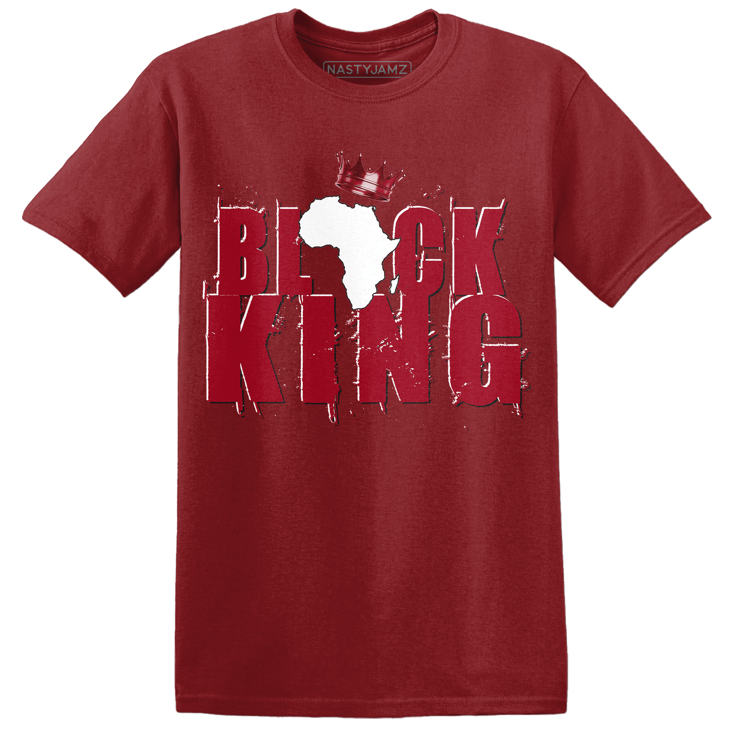Retro Red Taxi 12s T Shirt Match Black King Crown - NastyJamz