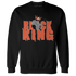 Georgia Peach 3s Sweatshirt Match Black King Crown - NastyJamz