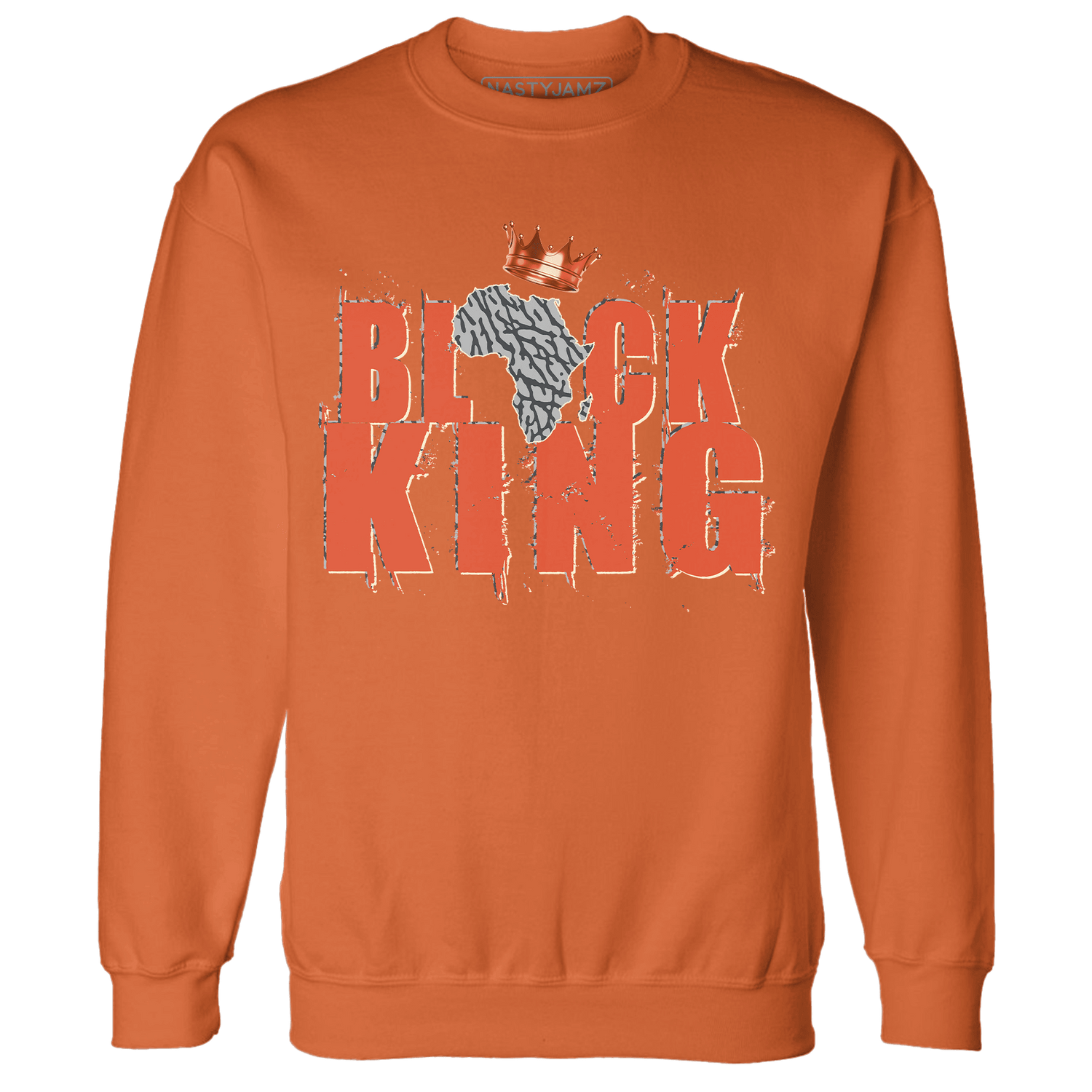 Georgia Peach 3s Sweatshirt Match Black King Crown - NastyJamz