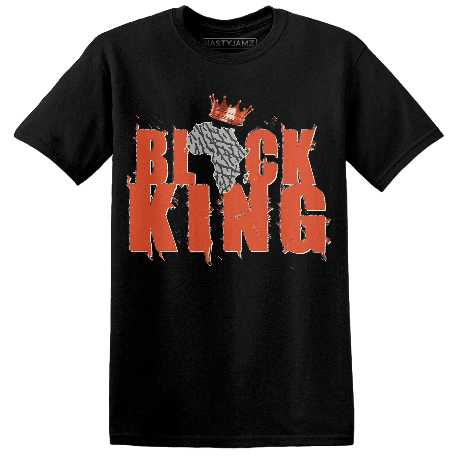 Georgia Peach 3s T Shirt Match Black King Crown - NastyJamz