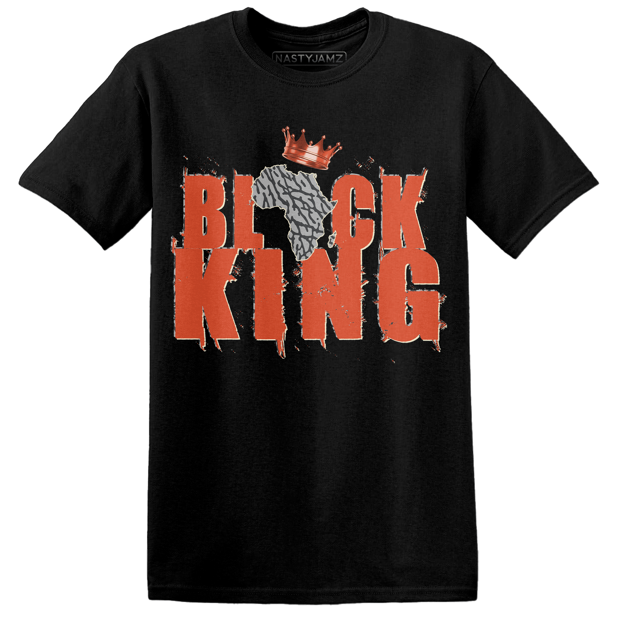 Georgia Peach 3s T Shirt Match Black King Crown - NastyJamz