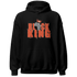 Georgia Peach 3s Hoodie Match Black King Crown - NastyJamz