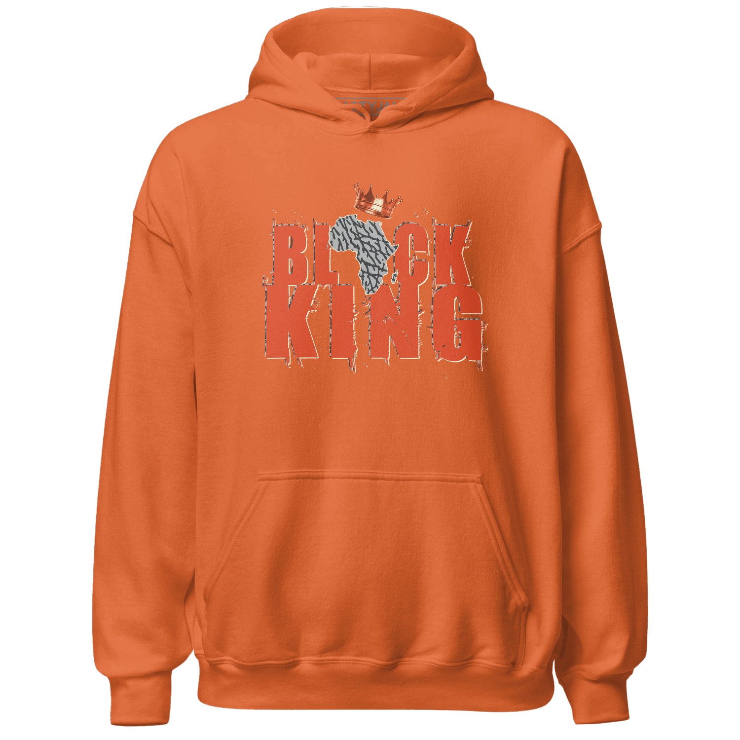 Georgia Peach 3s Hoodie Match Black King Crown - NastyJamz
