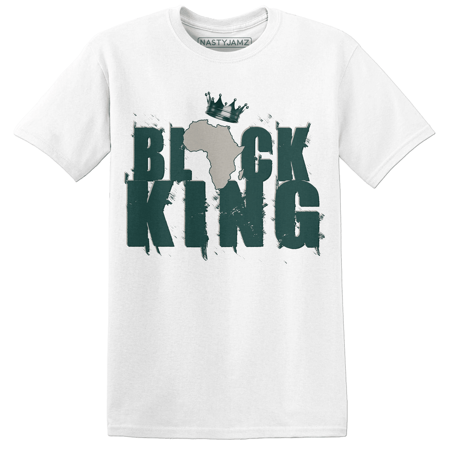 Oxidized Green 4s T Shirt Match Black King Crown - NastyJamz
