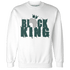 Oxidized Green 4s Sweatshirt Match Black King Crown - NastyJamz