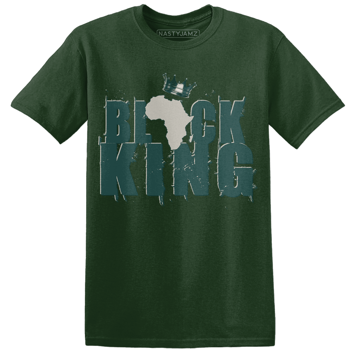 Oxidized Green 4s T Shirt Match Black King Crown - NastyJamz