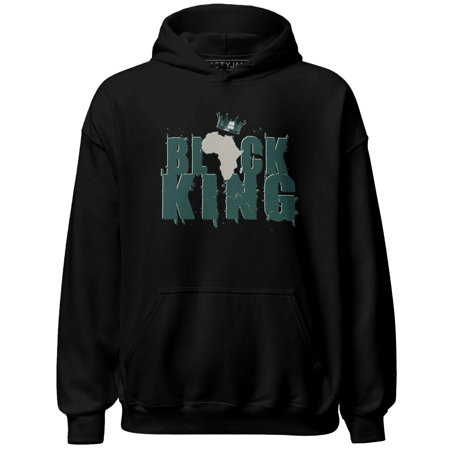 Oxidized Green 4s Hoodie Match Black King Crown - NastyJamz
