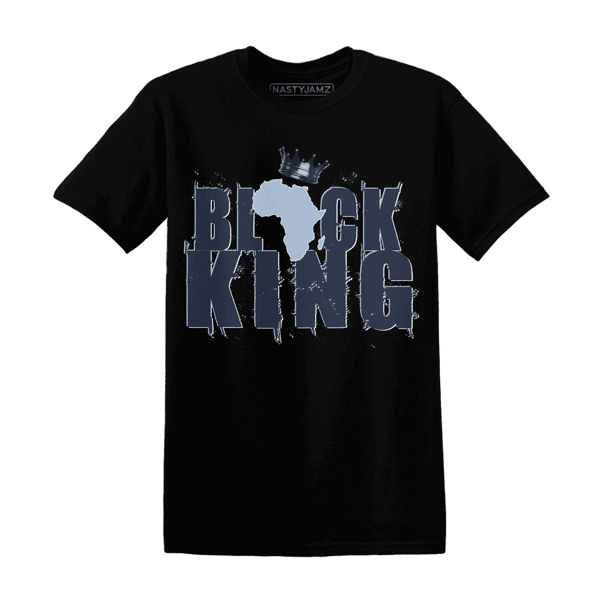 White-Navy-6s-T-Shirt-Match-Black-King-Crown