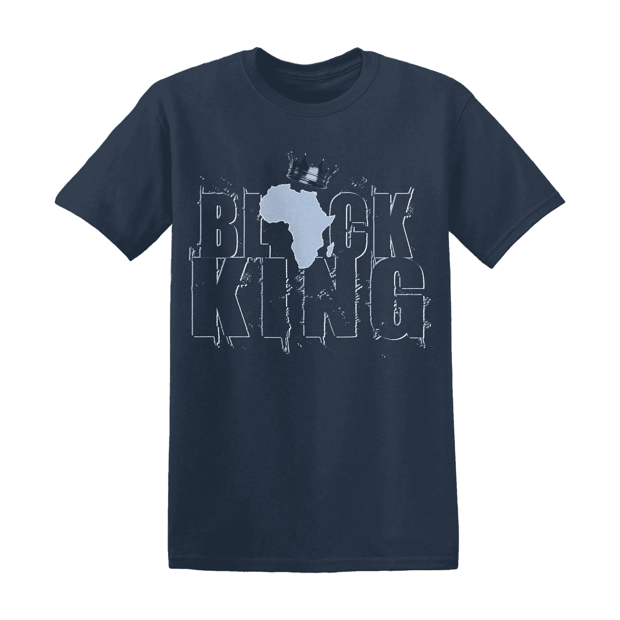 White-Navy-6s-T-Shirt-Match-Black-King-Crown