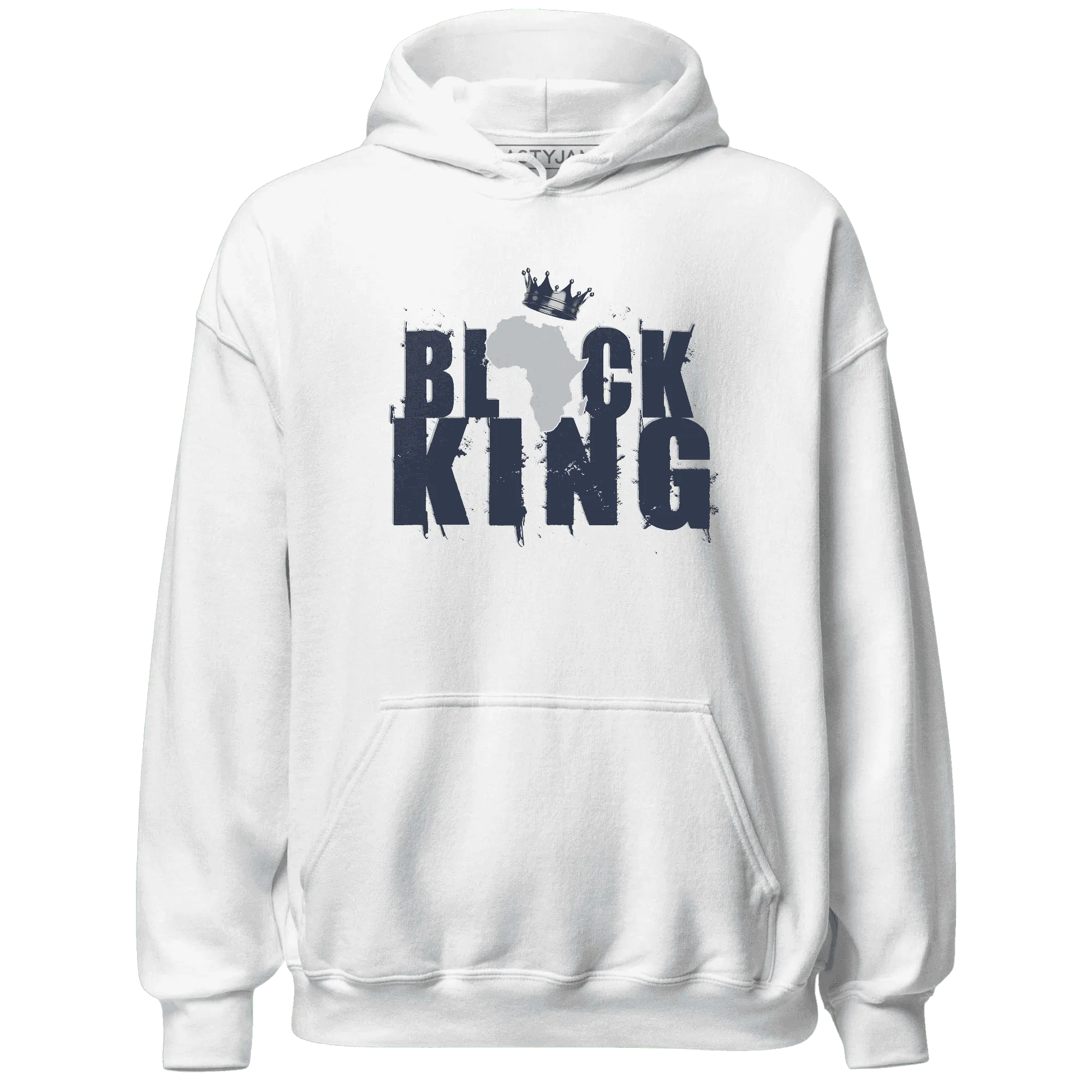White-Navy-6s-Hoodie-Match-Black-King-Crown