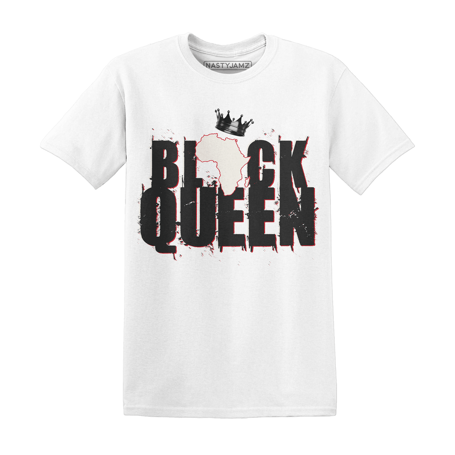 Jumman Jack University Red T Shirt Match Black King Crown - NastyJamz