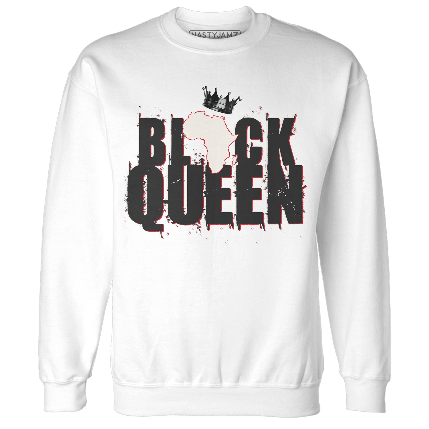Jumman Jack University Red Sweatshirt Match Black King Crown - NastyJamz