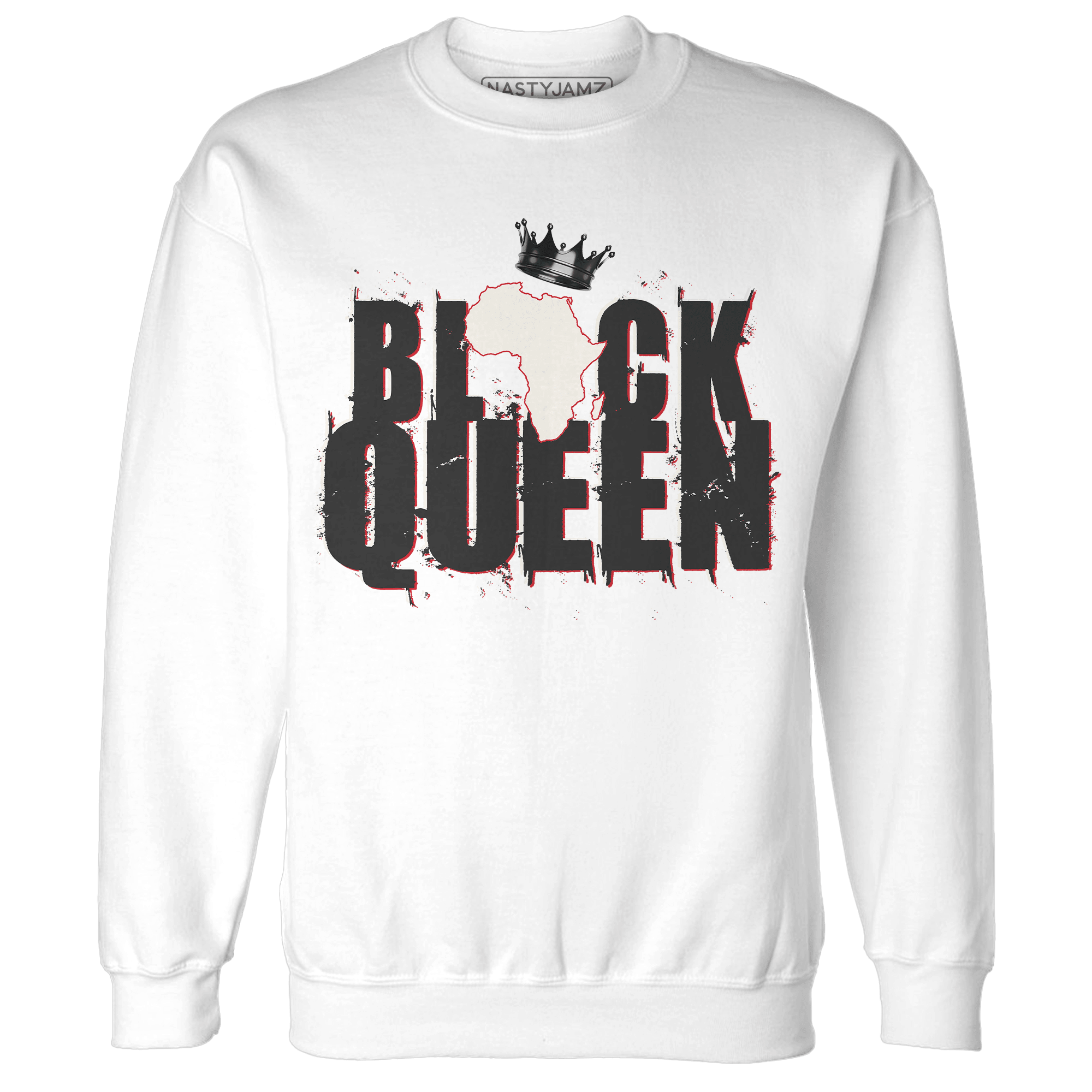 Jumman Jack University Red Sweatshirt Match Black King Crown - NastyJamz
