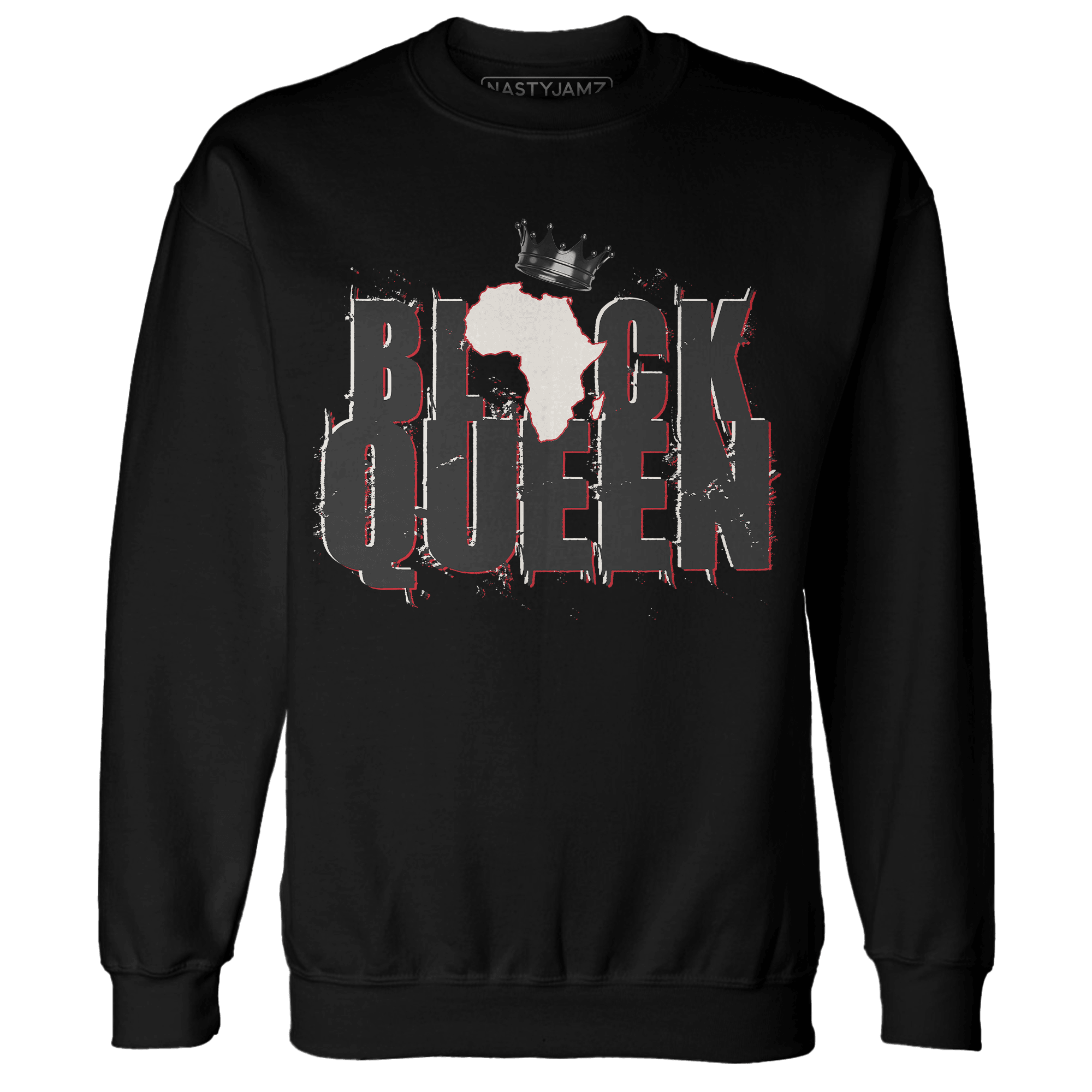 Jumman Jack University Red Sweatshirt Match Black King Crown - NastyJamz