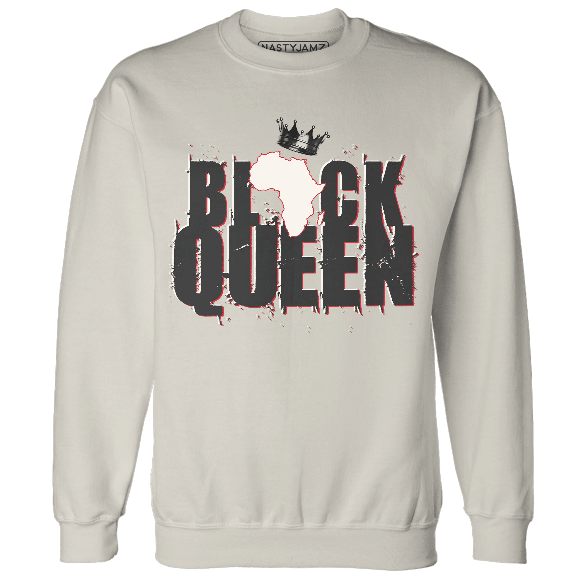 Jumman Jack University Red Sweatshirt Match Black King Crown - NastyJamz