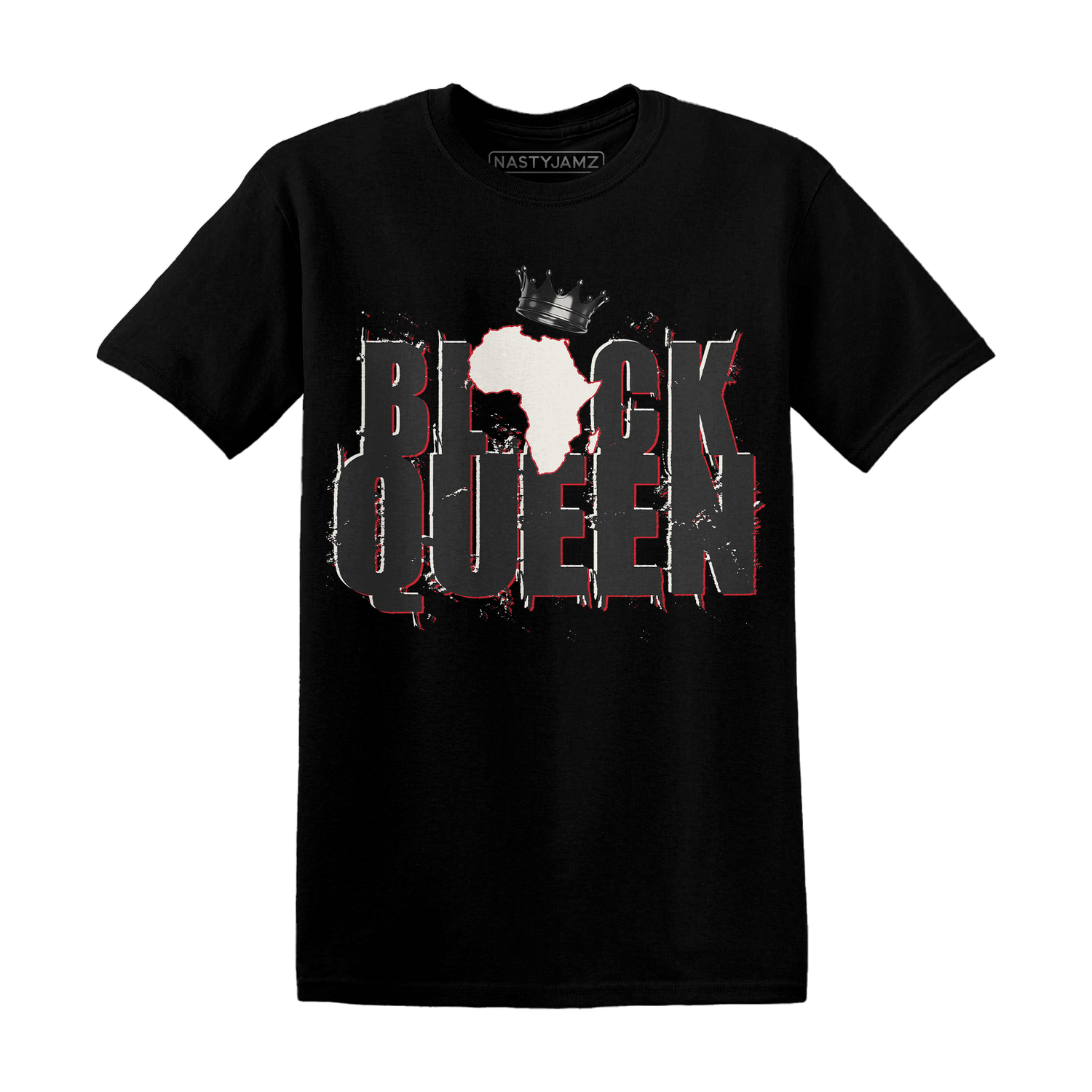 Jumman Jack University Red T Shirt Match Black King Crown - NastyJamz