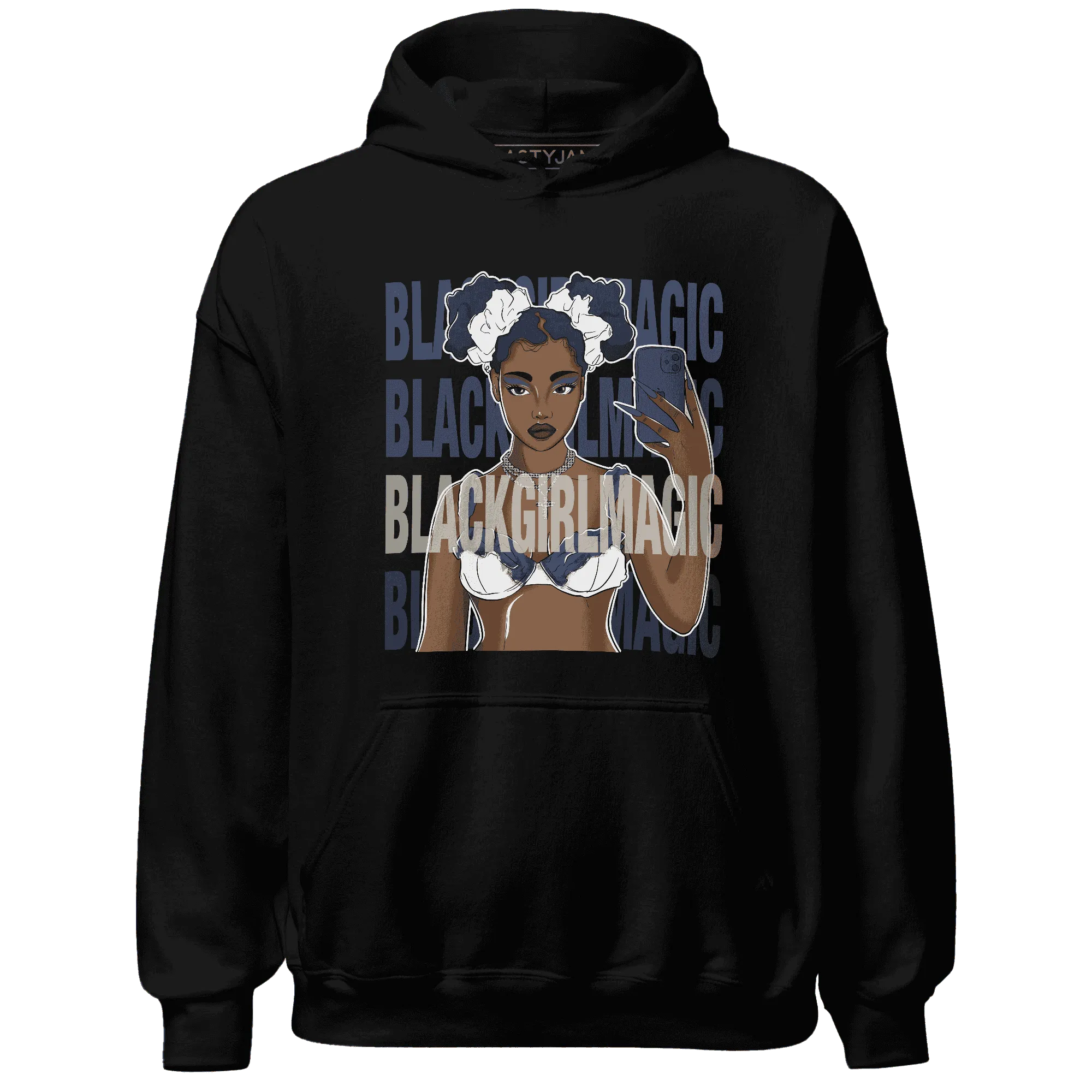 Low-Diffused-Blue-11s-Hoodie-Match-Black-Magic-Girl-Selfie