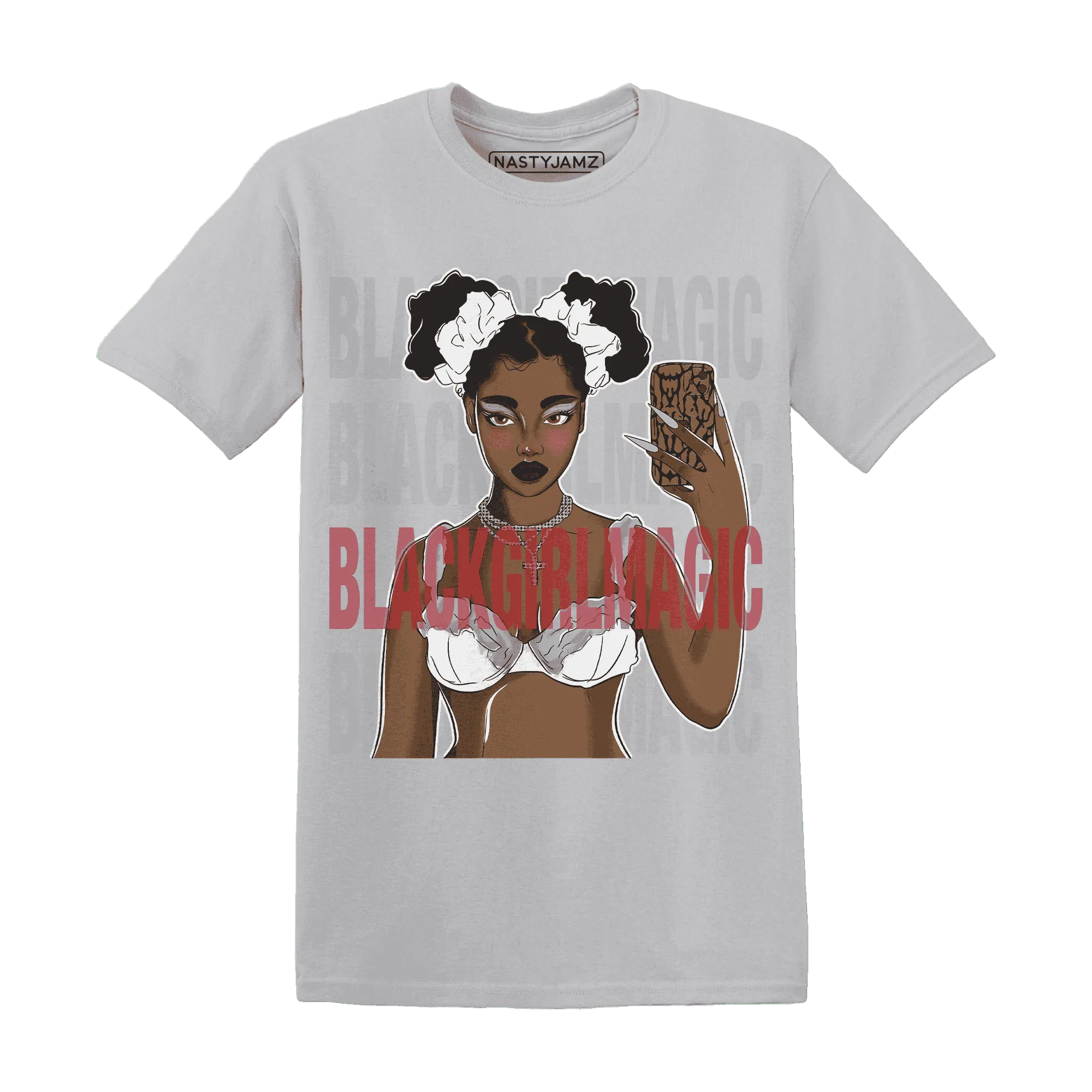 Cement-Grey-3s-T-Shirt-Match-Black-Magic-Girl-Selfie