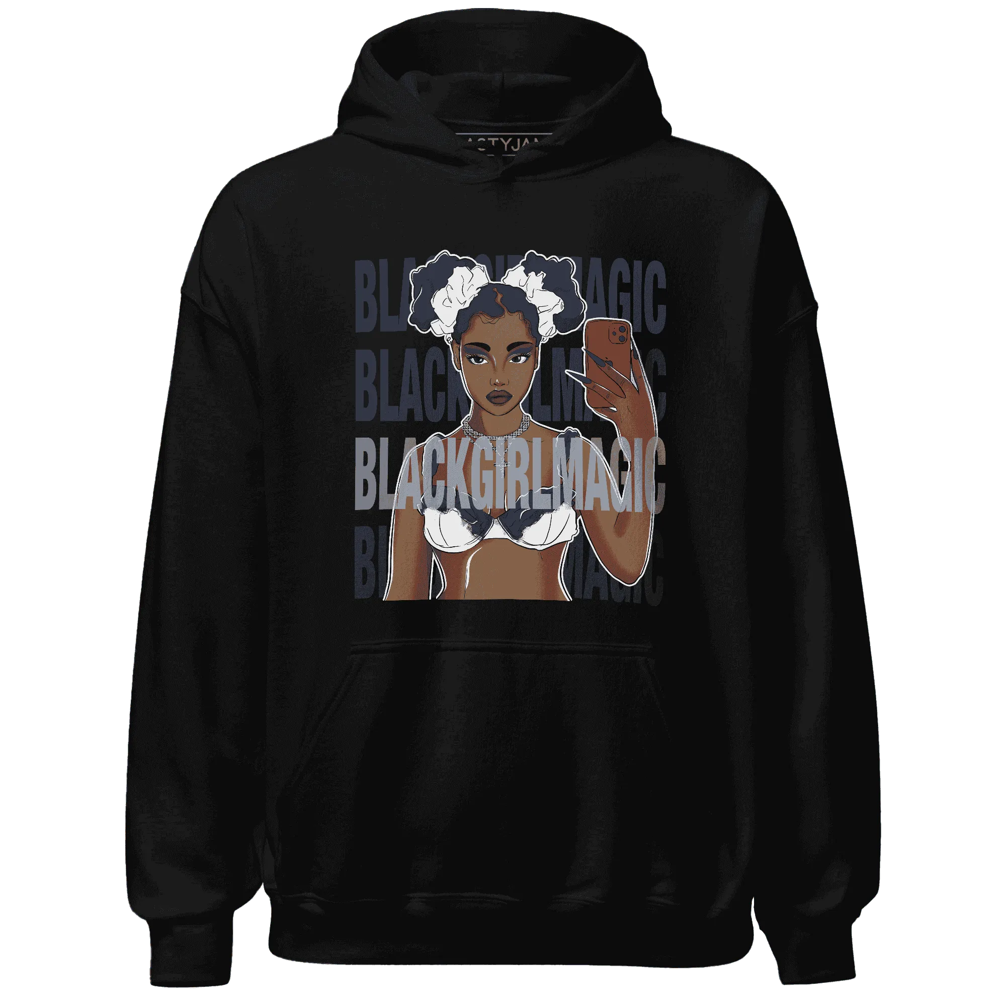 White-Navy-6s-Hoodie-Match-Black-Magic-Girl-Selfie