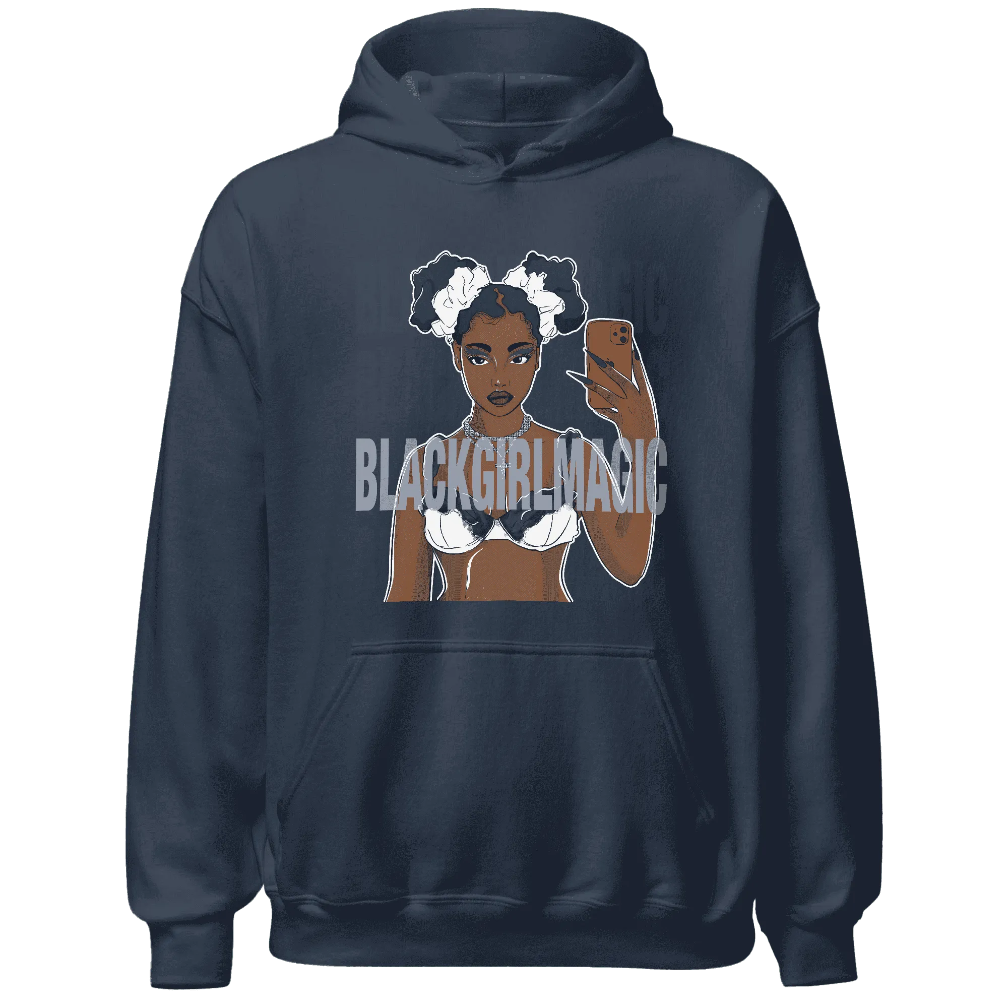 White-Navy-6s-Hoodie-Match-Black-Magic-Girl-Selfie