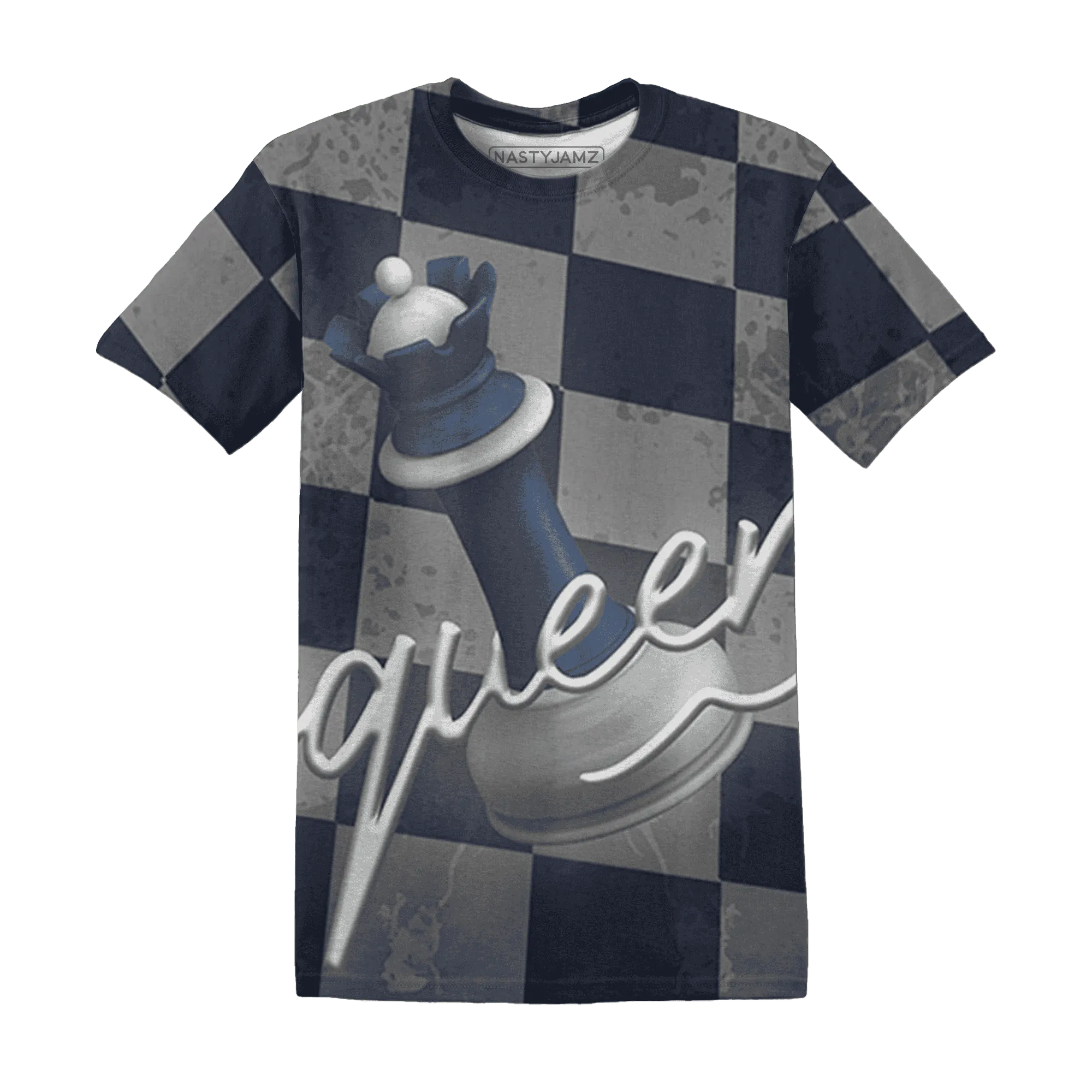 Low-Diffused-Blue-11s-T-Shirt-Match-Black-Queen-3D