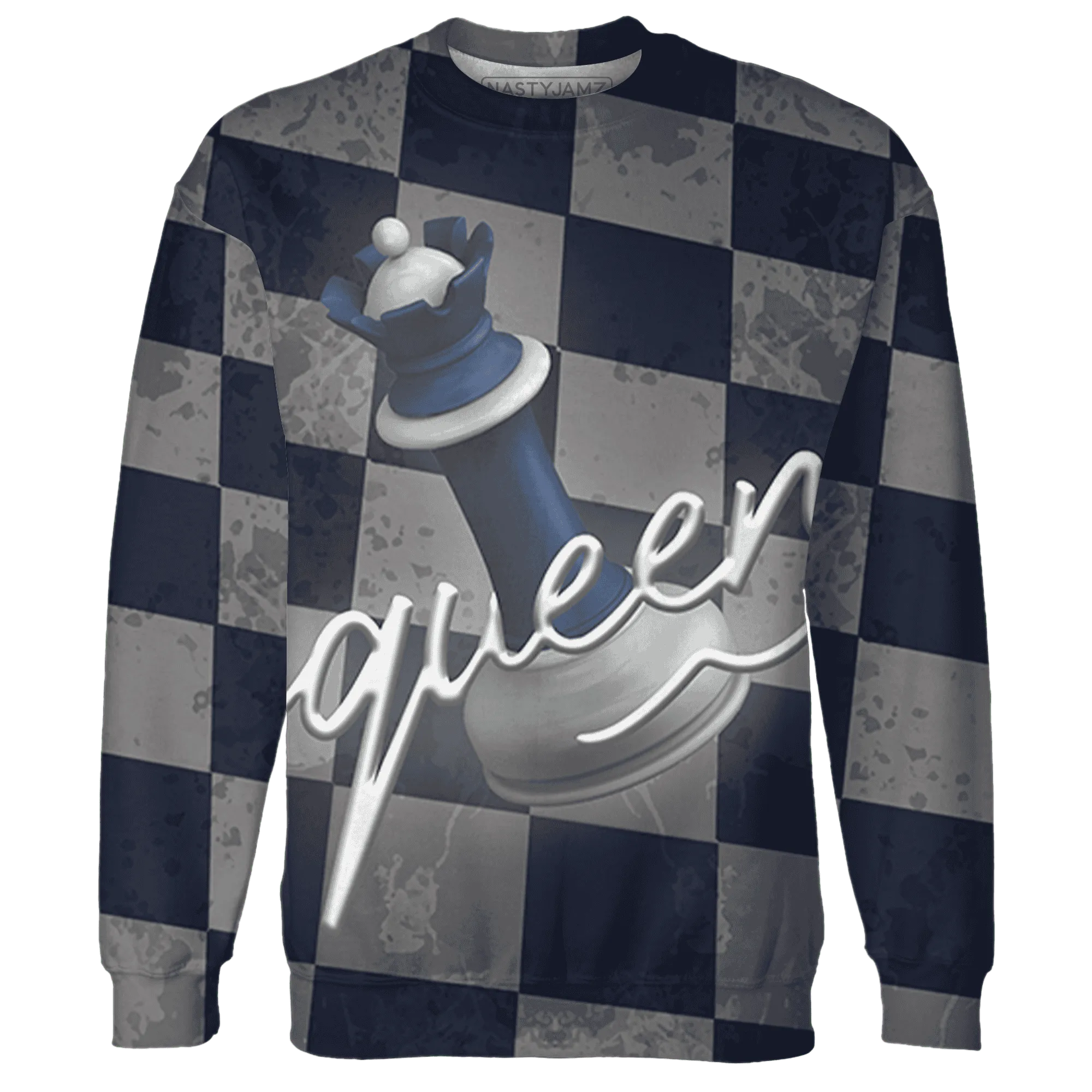 Low-Diffused-Blue-11s-Sweatshirt-Match-Black-Queen-3D