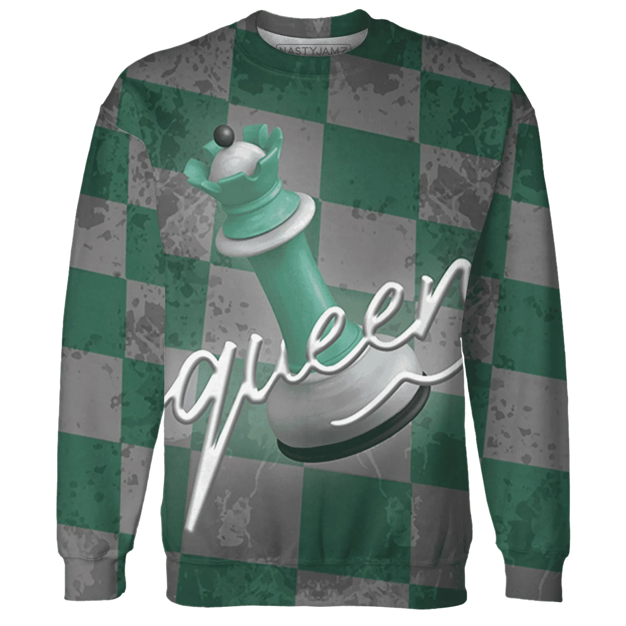 High-OG-Green-Glow-1s-Sweatshirt-Match-Black-Queen-3D