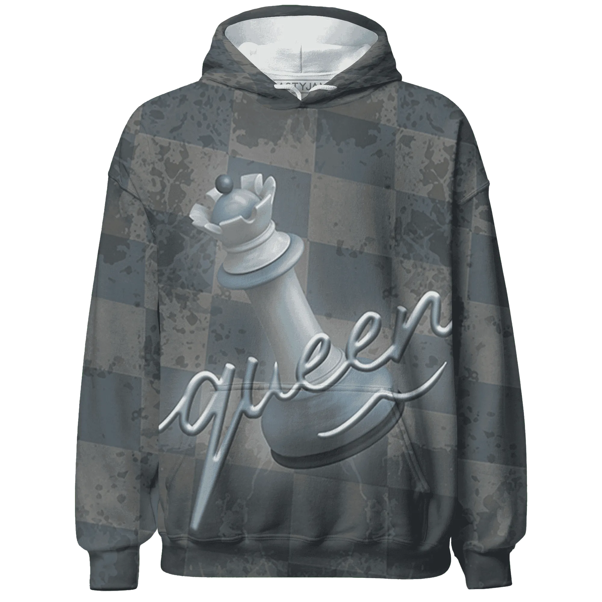 Mid-Diffused-Blue-Grey-1s-Hoodie-Match-Black-Queen-3D