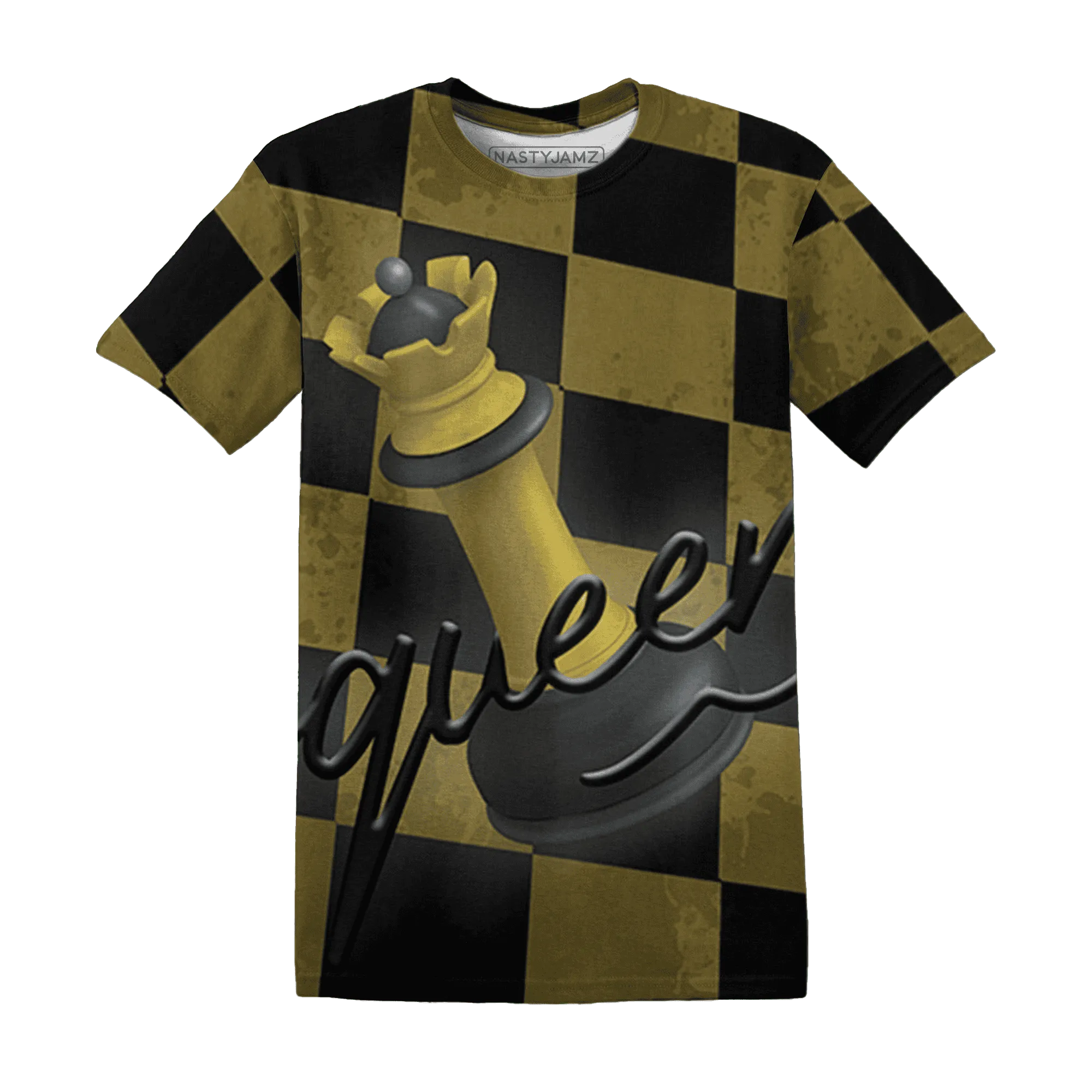 Thunder-4s-T-Shirt-Match-Black-Queen-3D