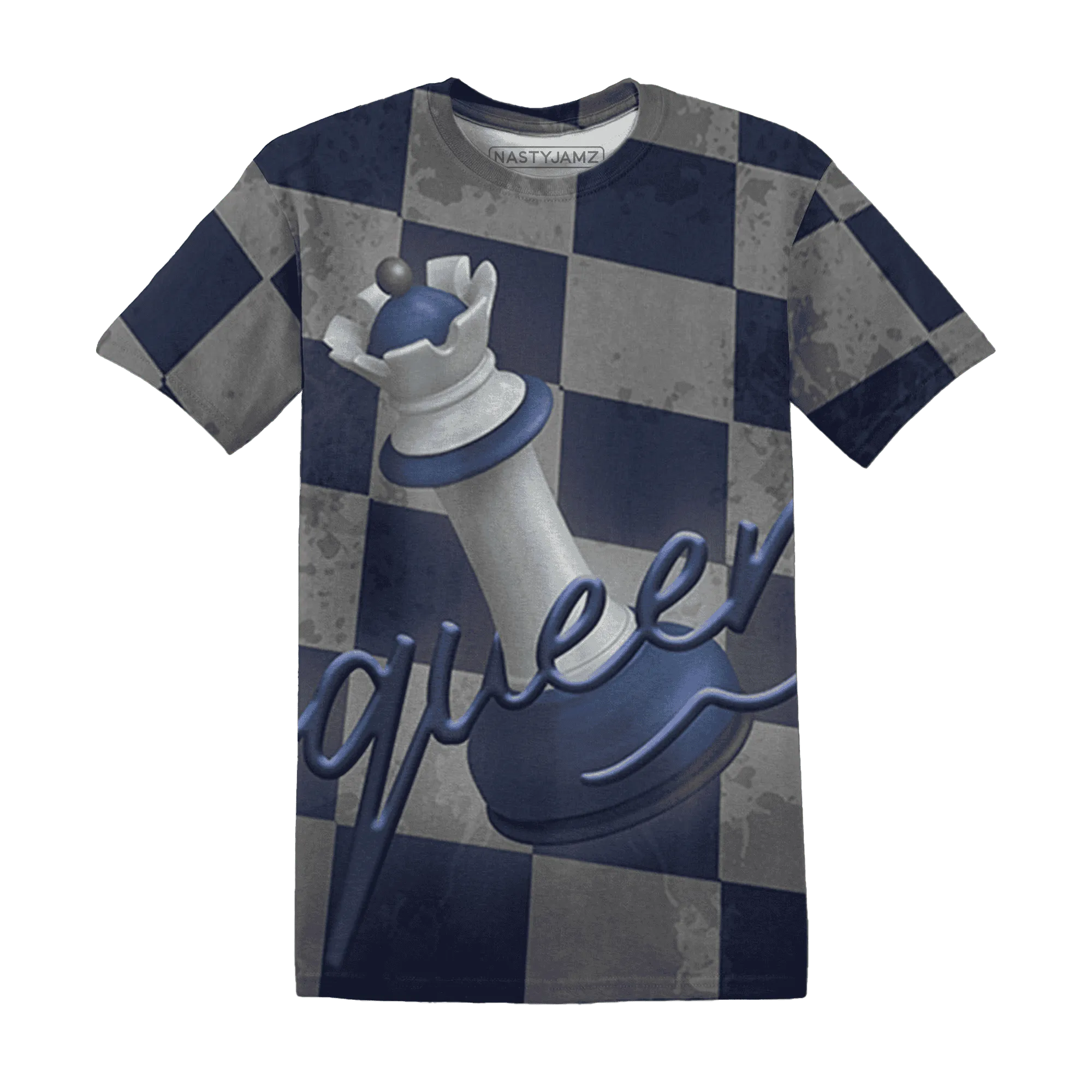 Midnight-Navy-5s-T-Shirt-Match-Black-Queen-3D