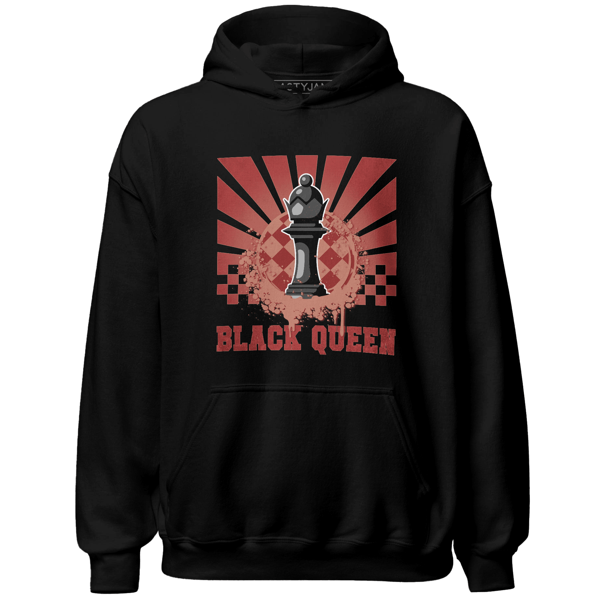 Dune Red 13s Hoodie Match Black Queen Collection - NastyJamz