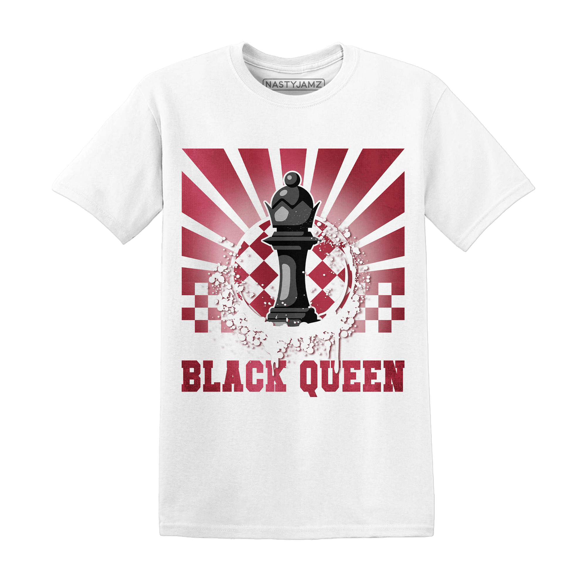 High 85 Metallic Burgundy 1s T Shirt Match Black Queen Collection - NastyJamz