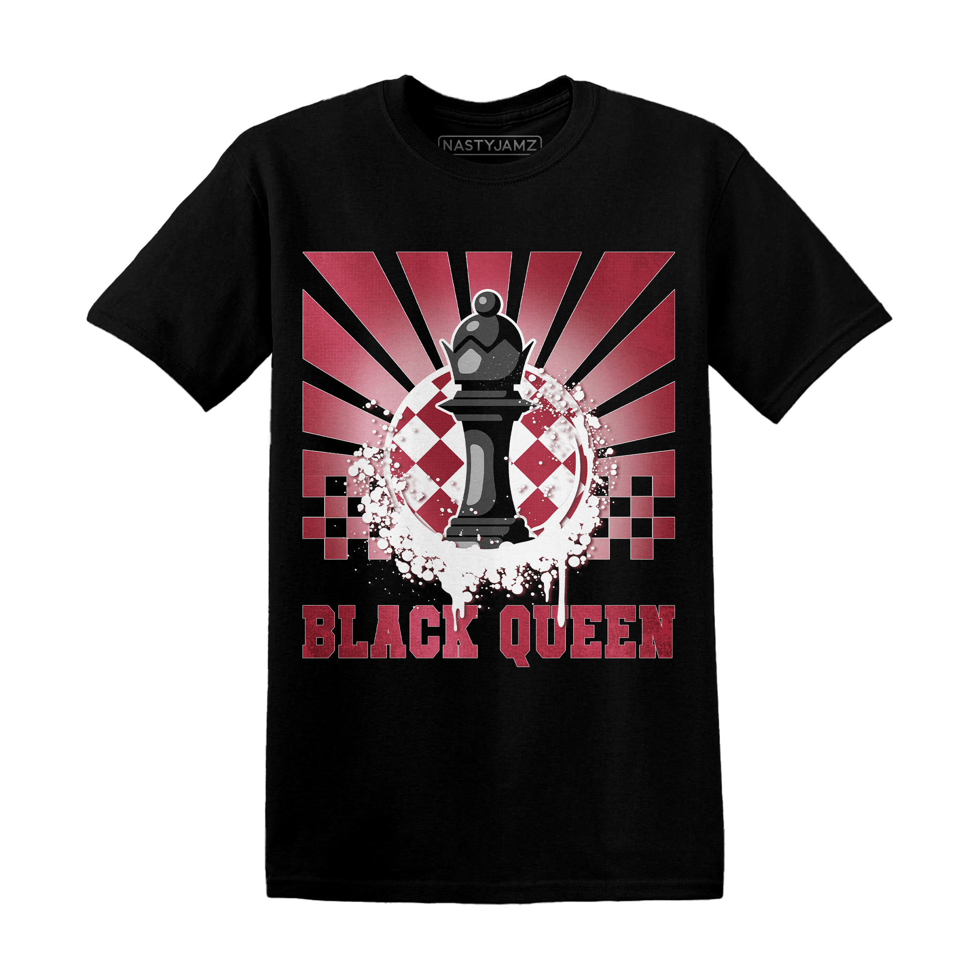 High 85 Metallic Burgundy 1s T Shirt Match Black Queen Collection - NastyJamz