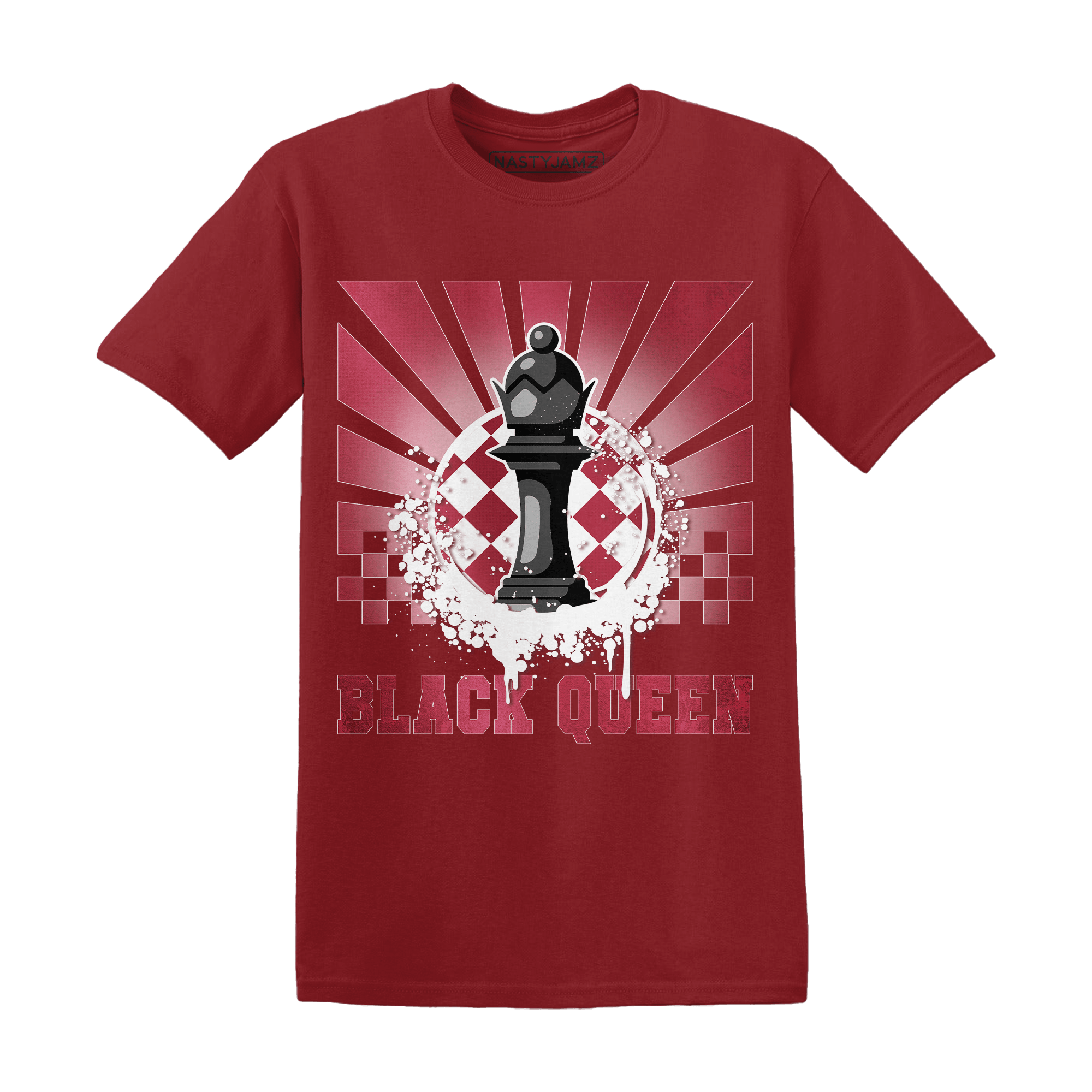 High 85 Metallic Burgundy 1s T Shirt Match Black Queen Collection - NastyJamz