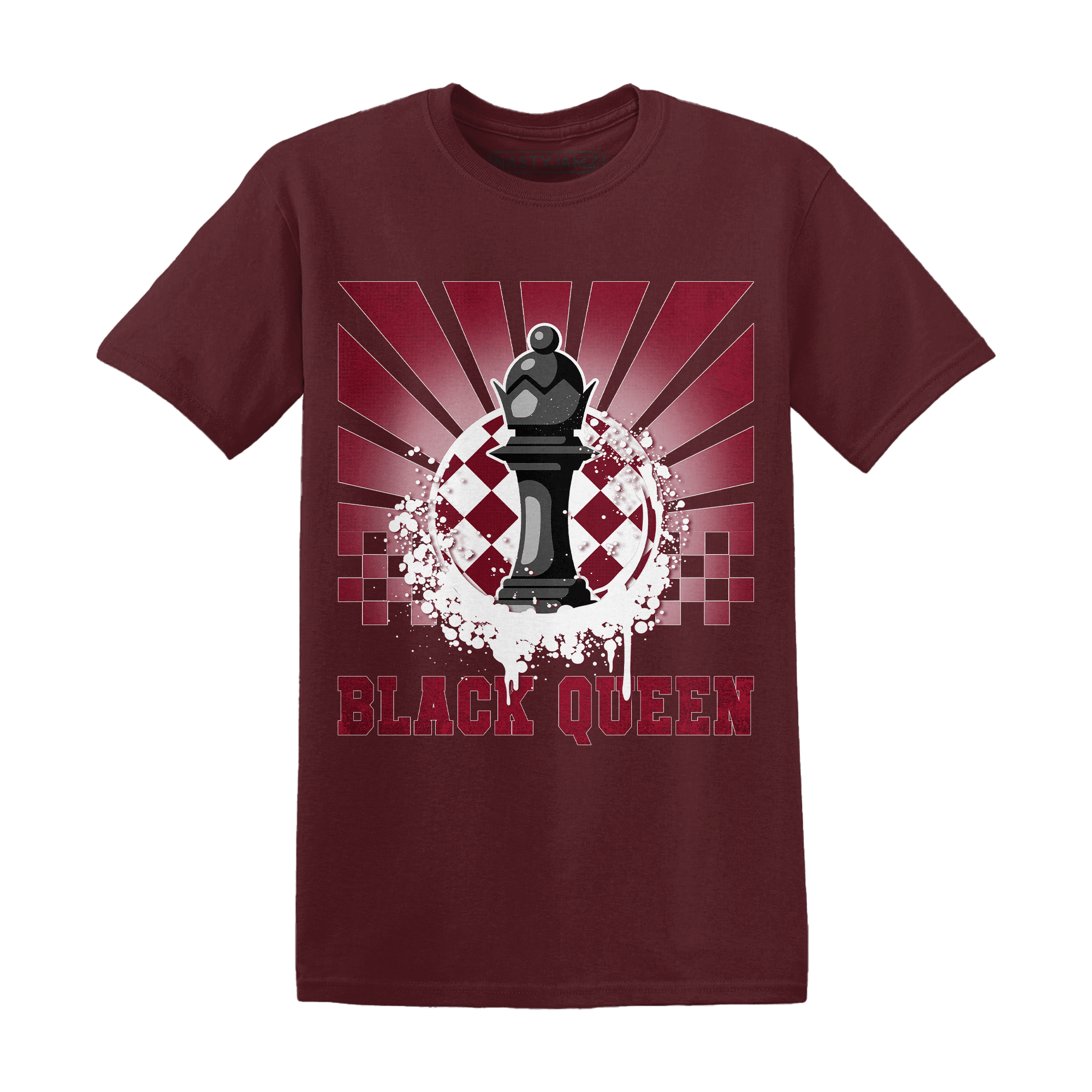 High White Team Red 1s T Shirt Match Black Queen Collection - NastyJamz