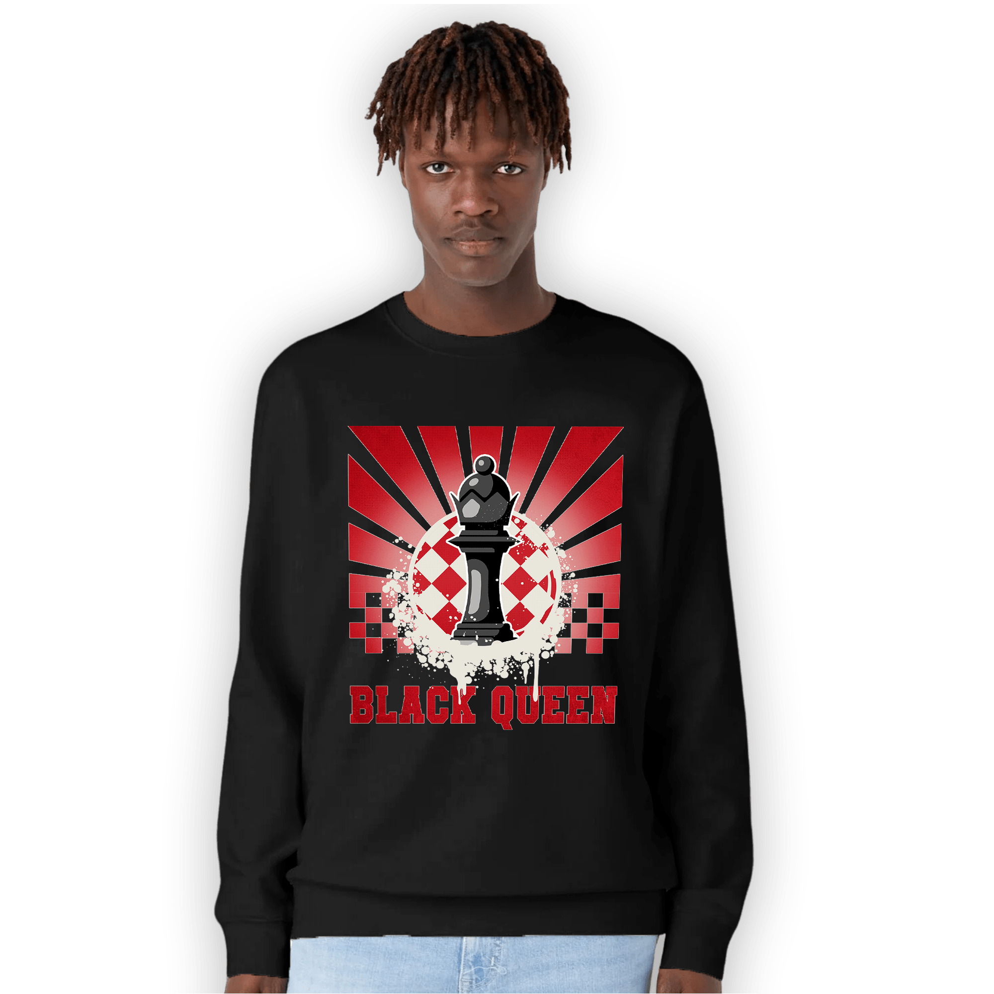 Low OG Trophy Room 1s Sweatshirt Match Black Queen Collection - NastyJamz