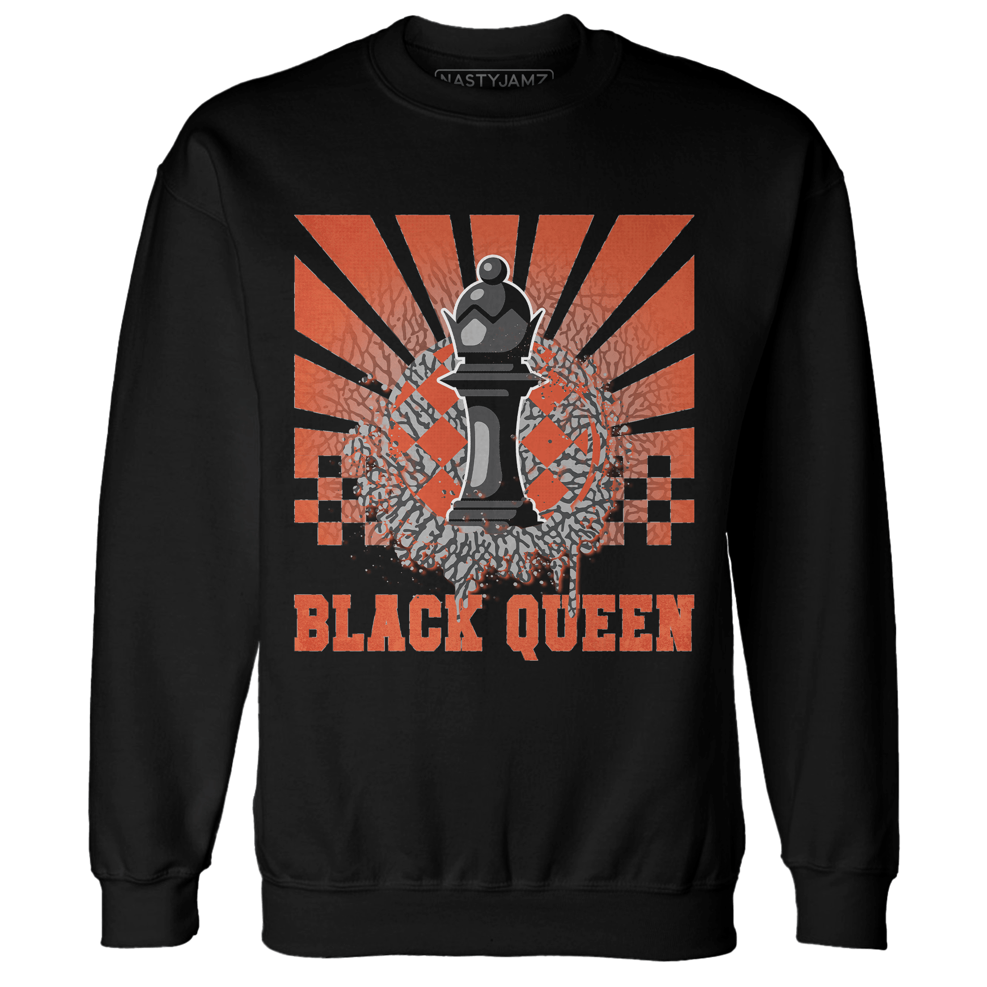 Georgia Peach 3s Sweatshirt Match Black Queen Collection - NastyJamz