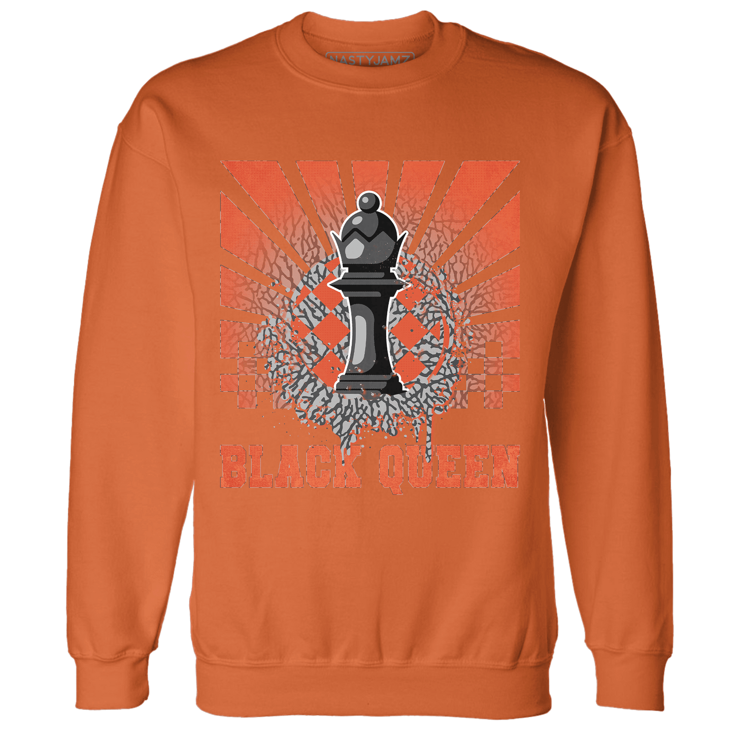 Georgia Peach 3s Sweatshirt Match Black Queen Collection - NastyJamz