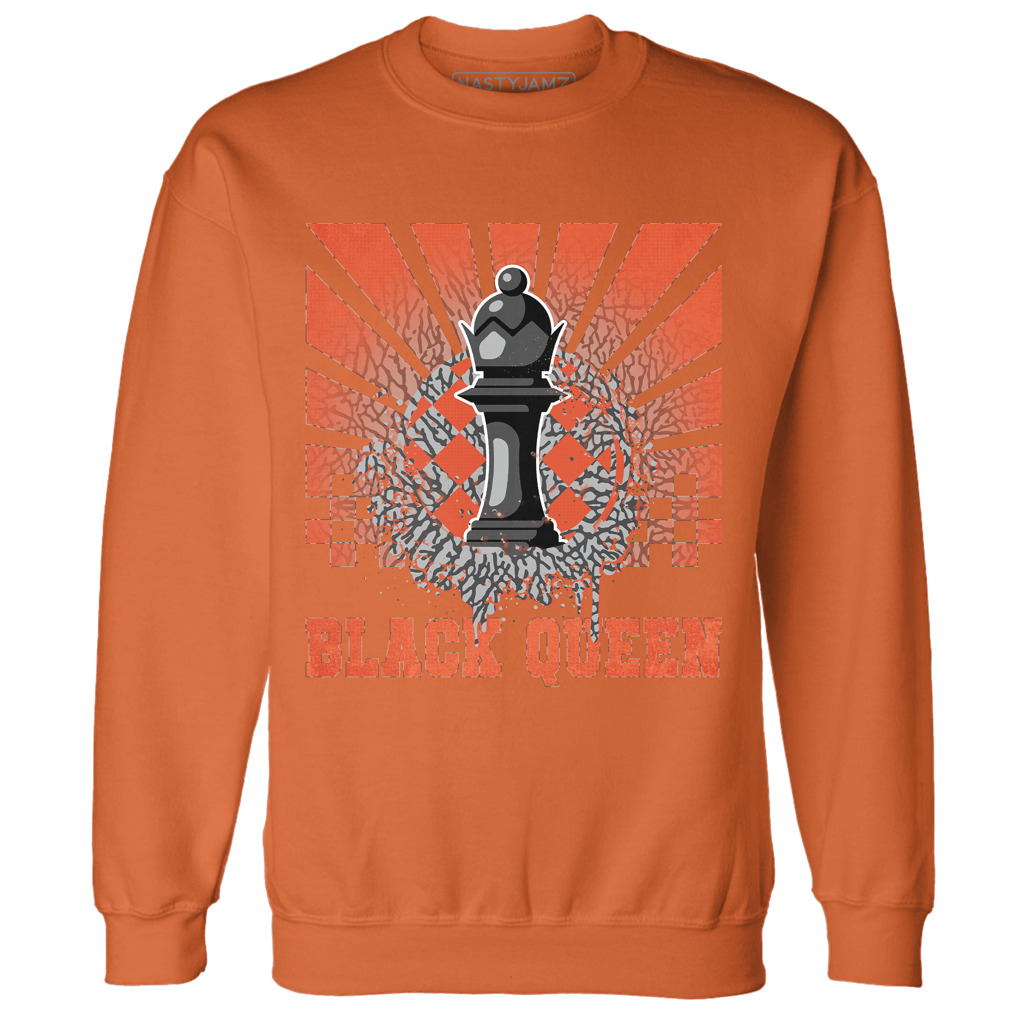Georgia Peach 3s Sweatshirt Match Black Queen Collection - NastyJamz