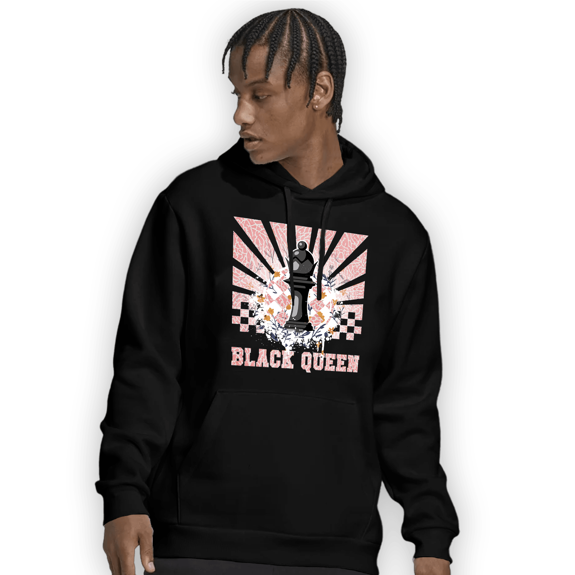 Red Stardust 3s Hoodie Match Black Queen Collection - NastyJamz