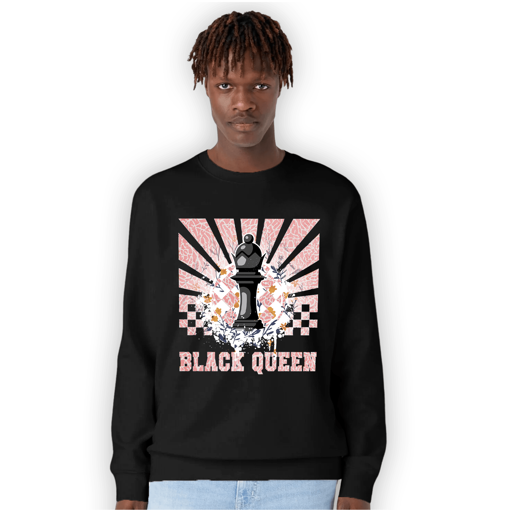 Red Stardust 3s Sweatshirt Match Black Queen Collection - NastyJamz