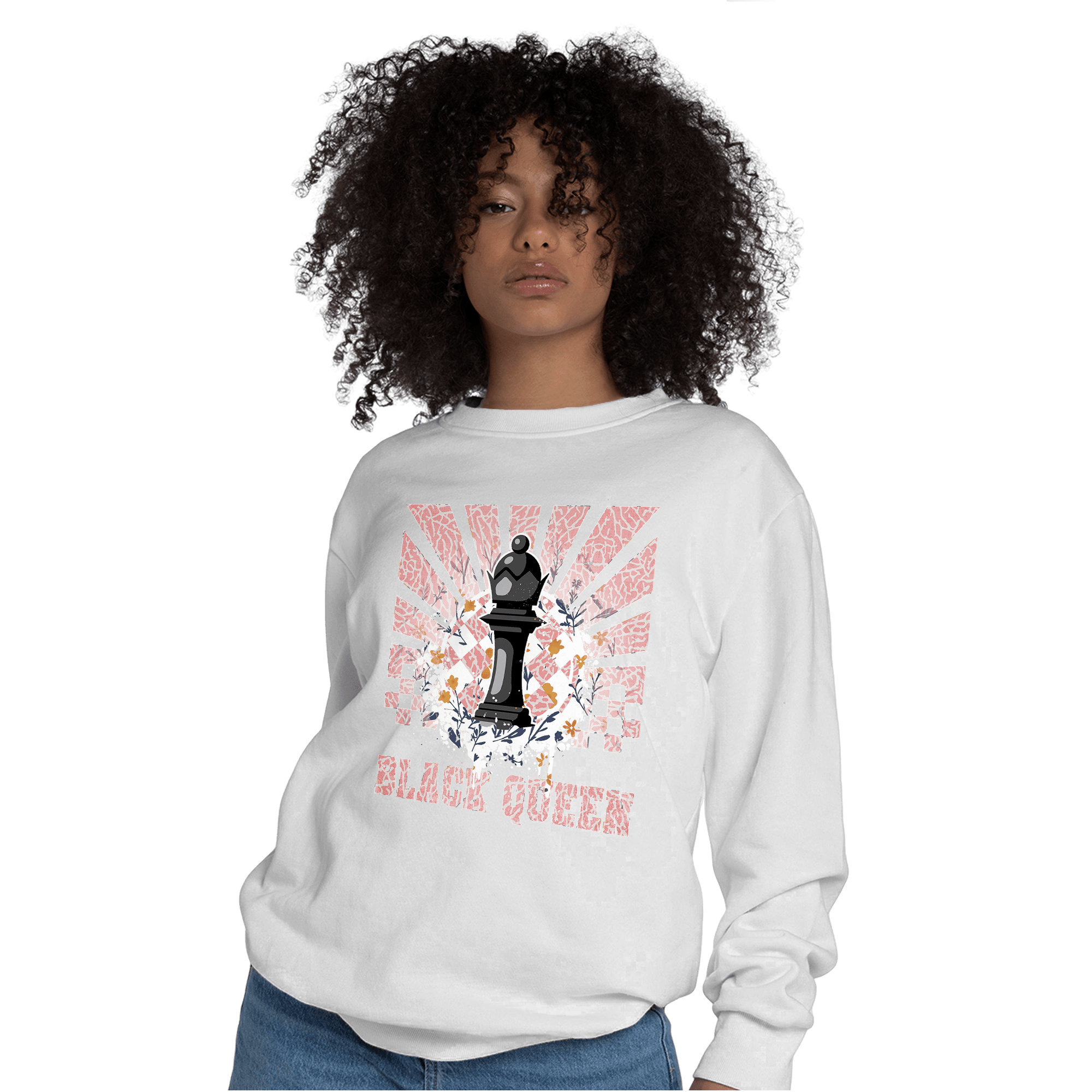 Red Stardust 3s Sweatshirt Match Black Queen Collection - NastyJamz