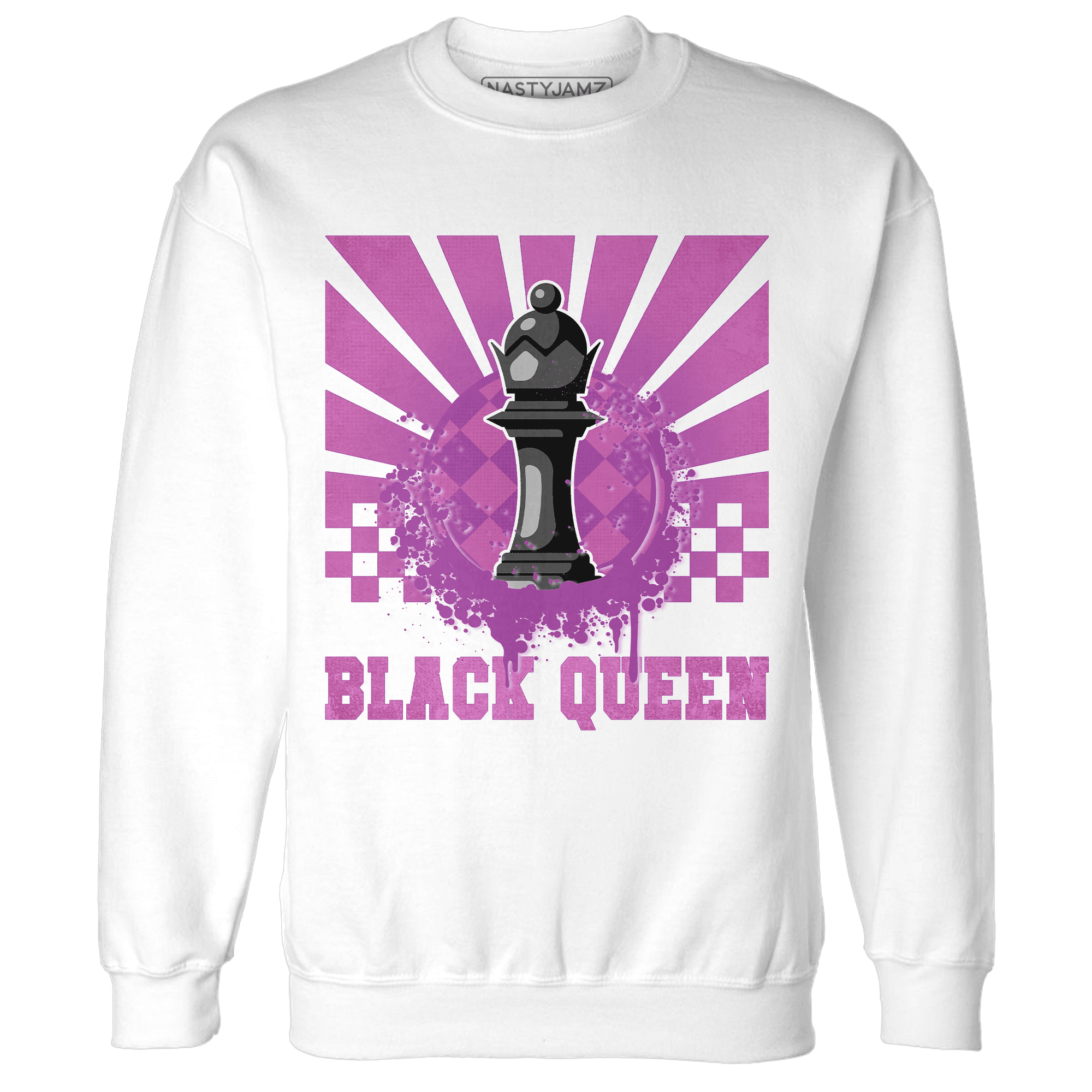 GS Hyper Violet 4s Sweatshirt Match Black Queen Collection - NastyJamz
