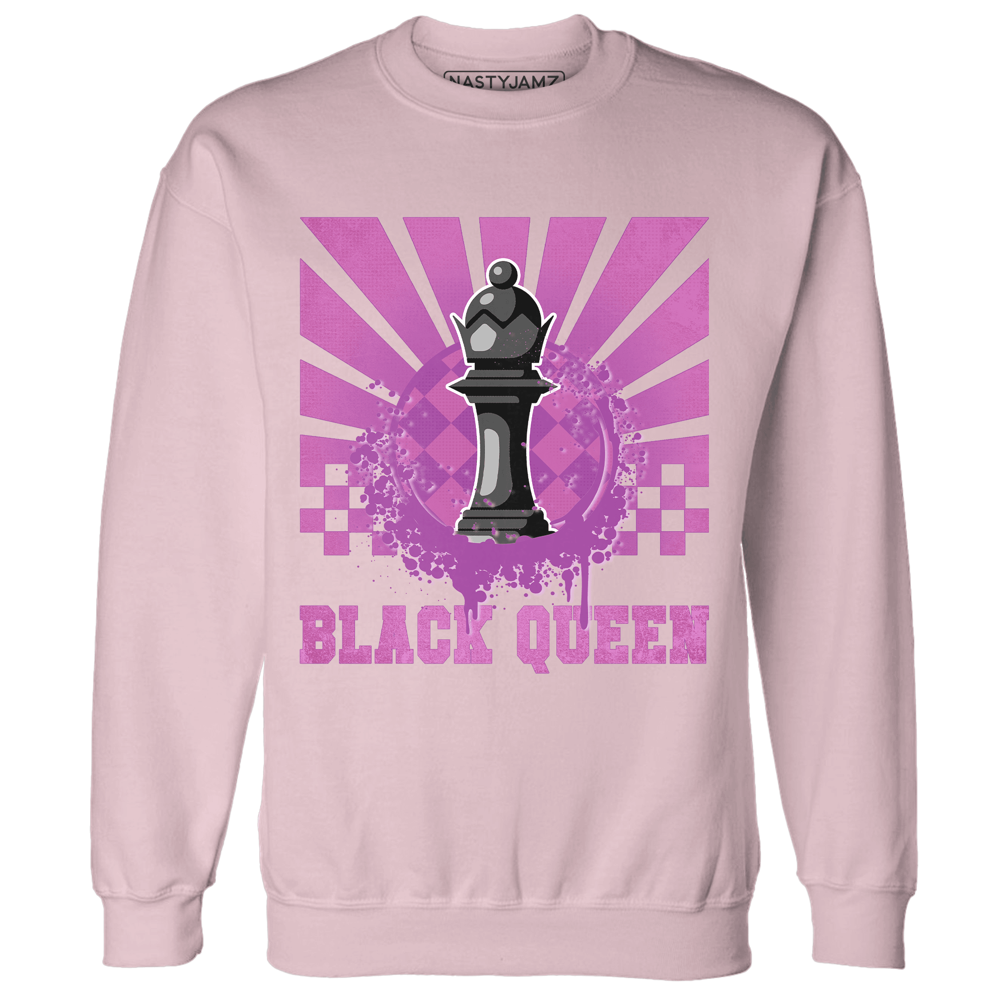 GS Hyper Violet 4s Sweatshirt Match Black Queen Collection - NastyJamz