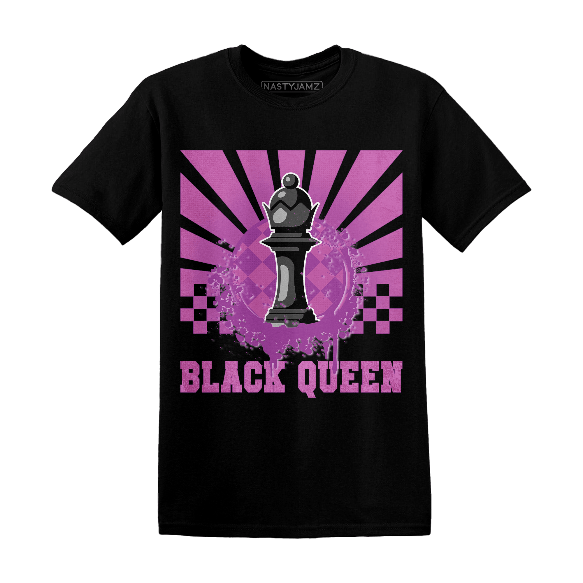 GS Hyper Violet 4s T Shirt Match Black Queen Collection - NastyJamz