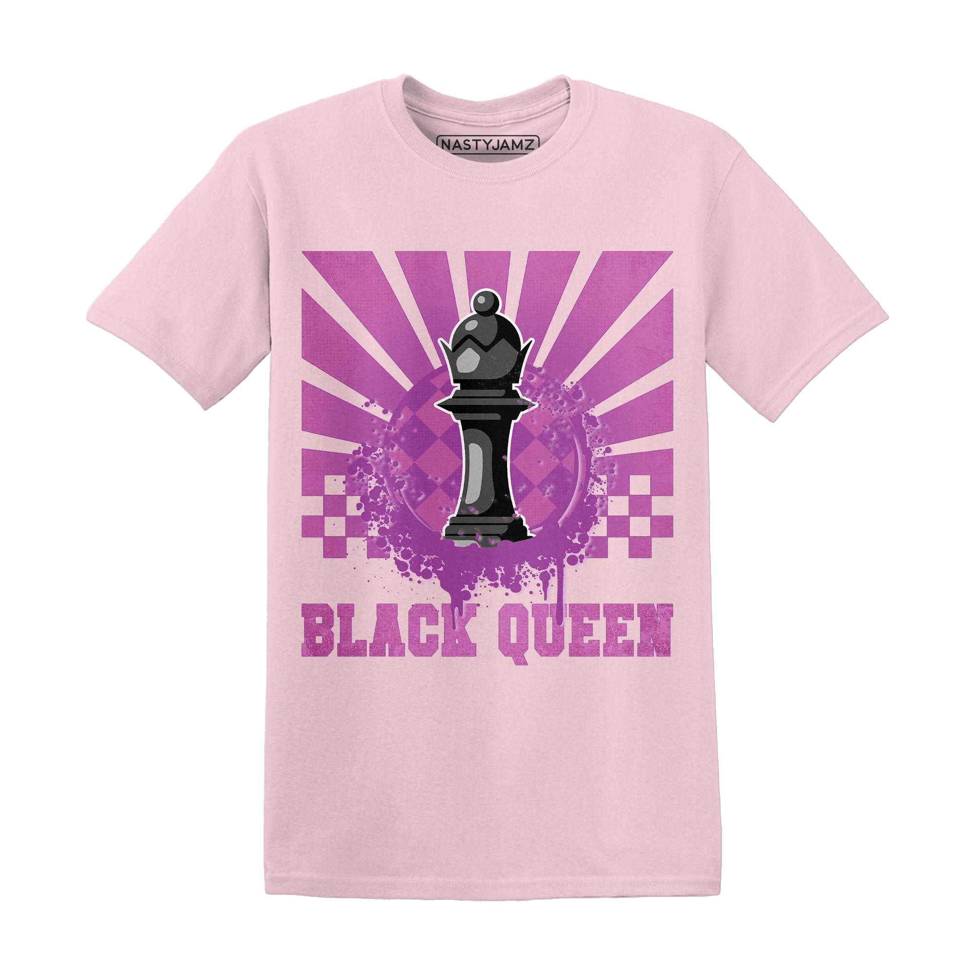 GS Hyper Violet 4s T Shirt Match Black Queen Collection - NastyJamz