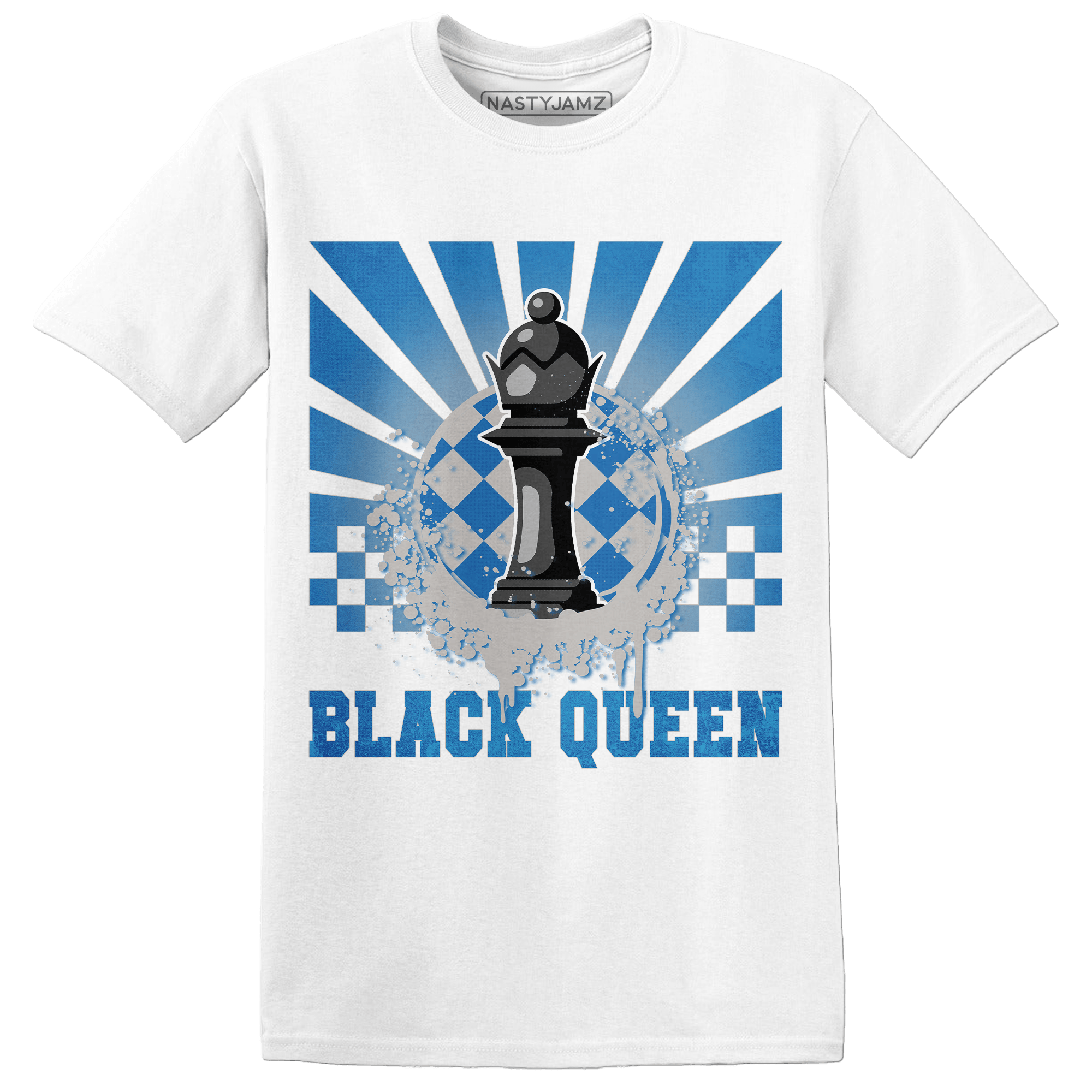 Industrial Blue 4s T Shirt Match Black Queen Collection - NastyJamz
