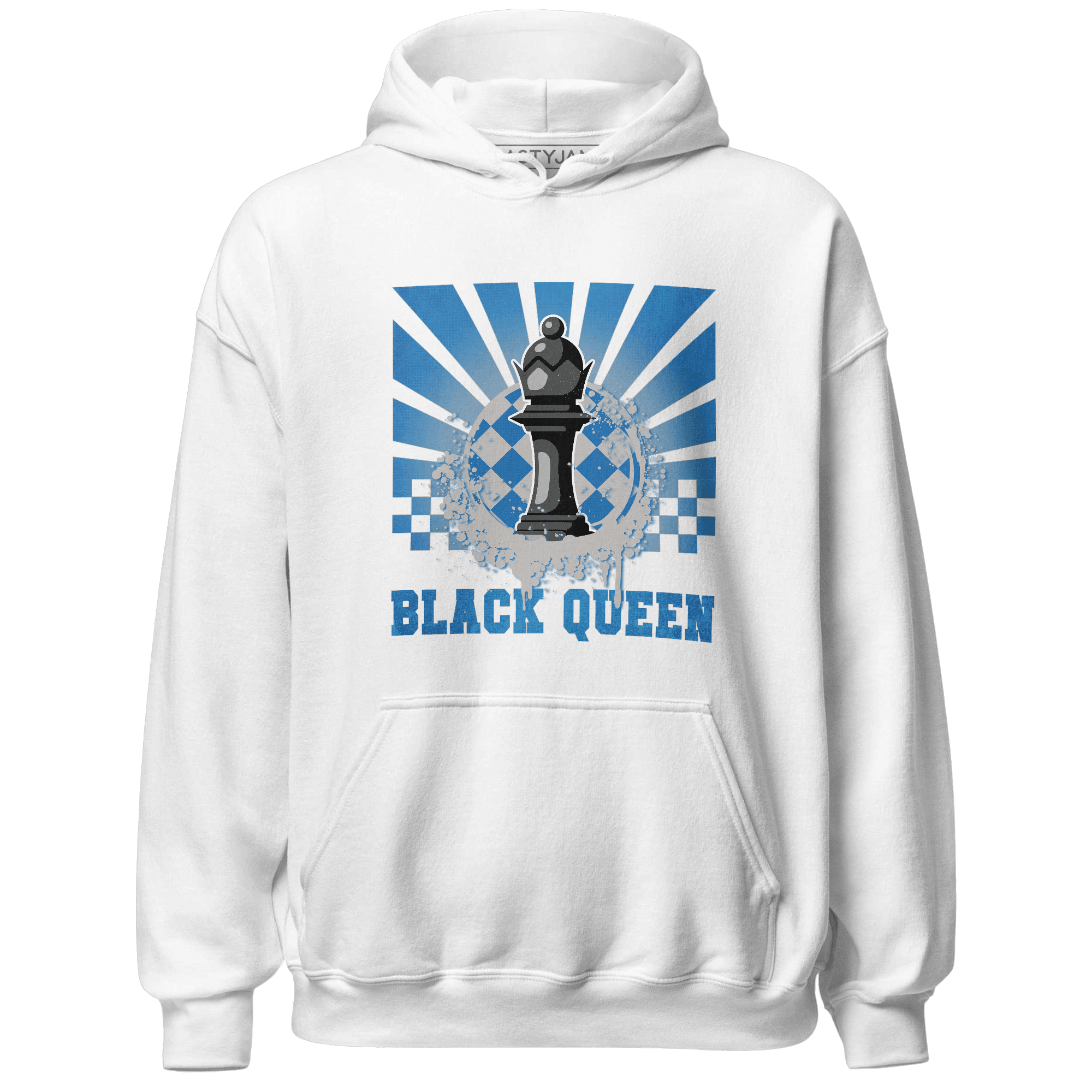 Industrial Blue 4s Hoodie Match Black Queen Collection - NastyJamz