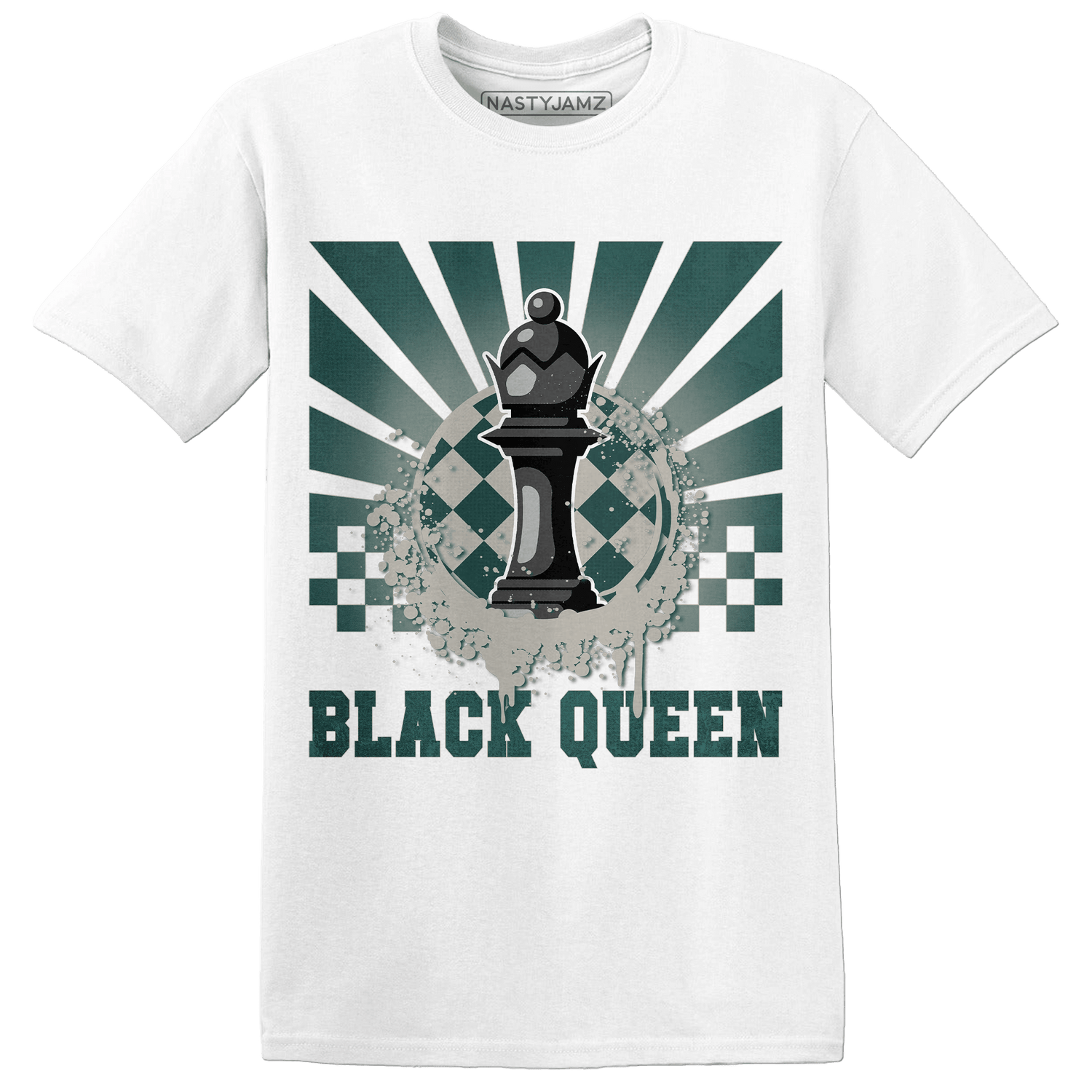 Oxidized Green 4s T Shirt Match Black Queen Collection - NastyJamz