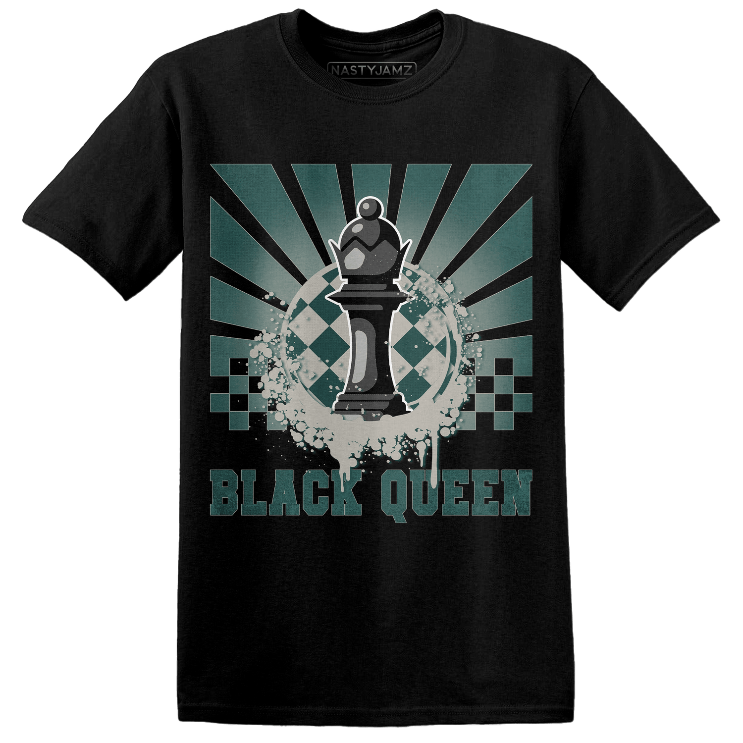 Oxidized Green 4s T Shirt Match Black Queen Collection - NastyJamz